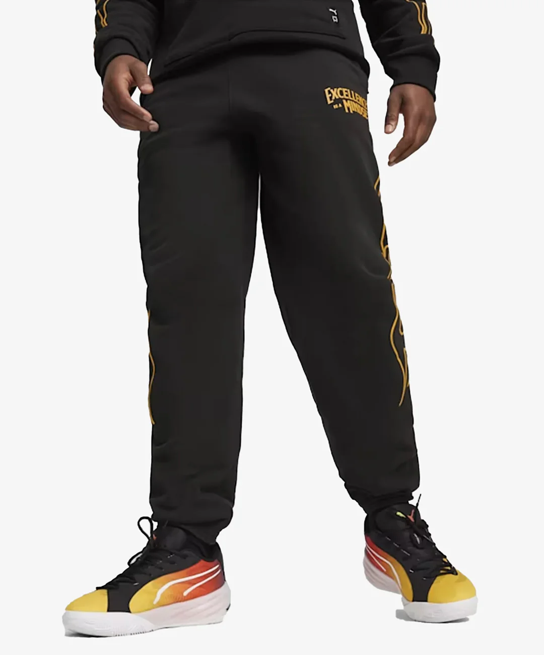 Puma | CAUTION BASKETBALL TRACK PANTS { BLACK
