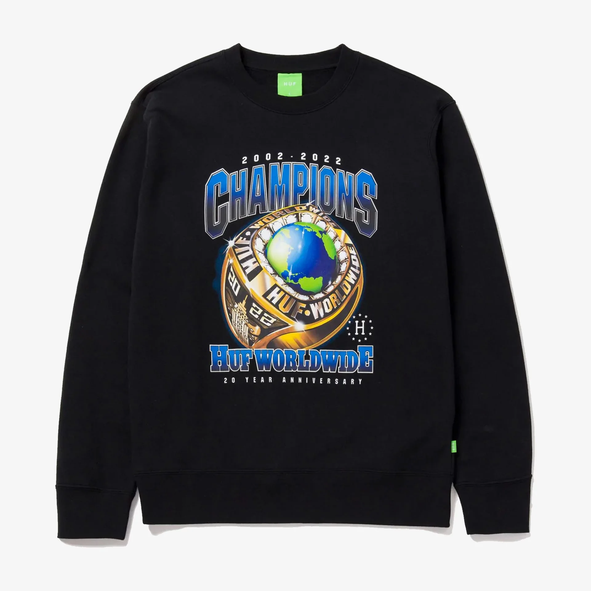 HUF | CHAMPIONS CREWNECK { BLACK