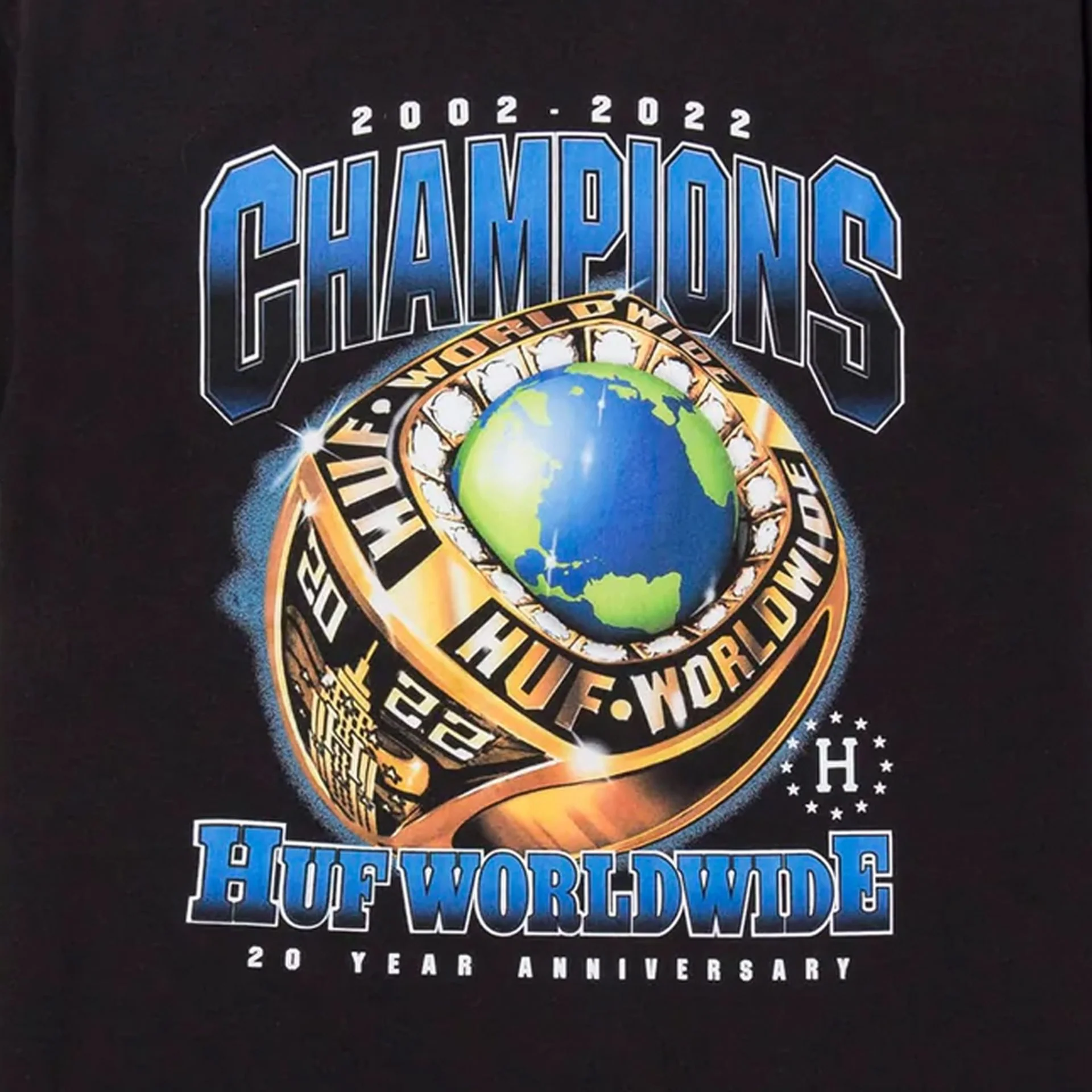HUF | CHAMPIONS TEE { BLACK - Image 2