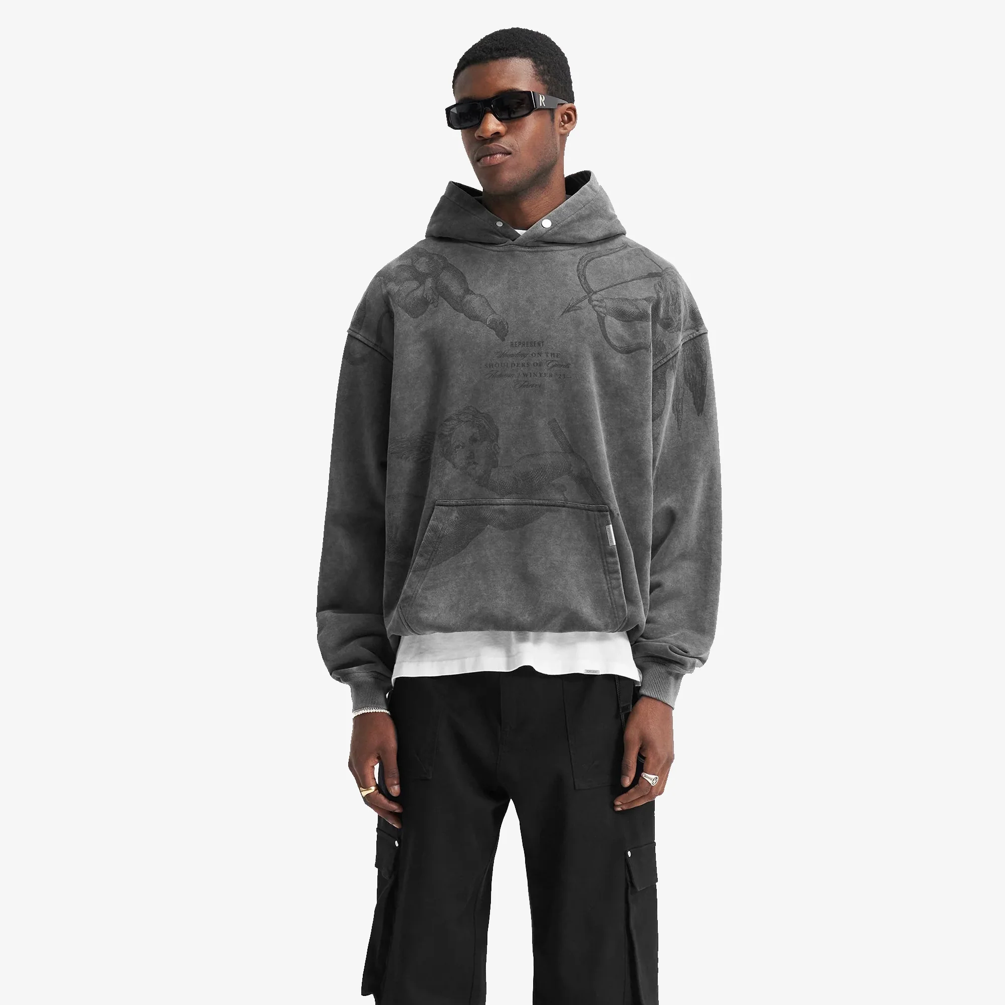 Represent | CHERUB ALL OVER HOODIE { VINTAGE GREY