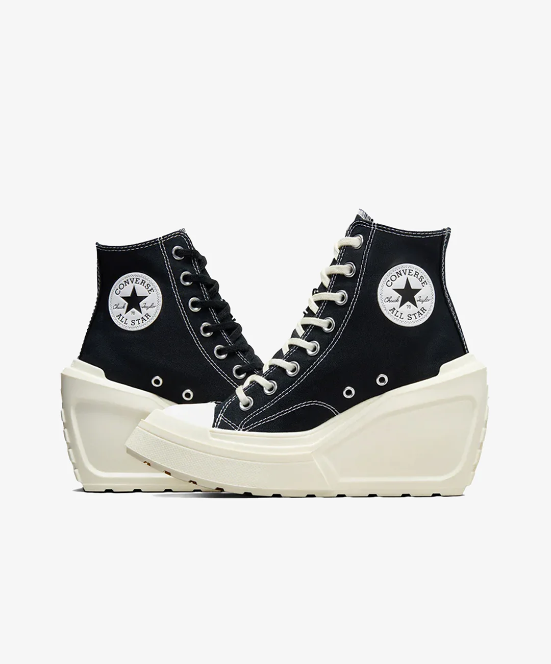 Converse | CHUCK 70 DE LUXE WEDGE  { BLACK/WHITE - Image 3