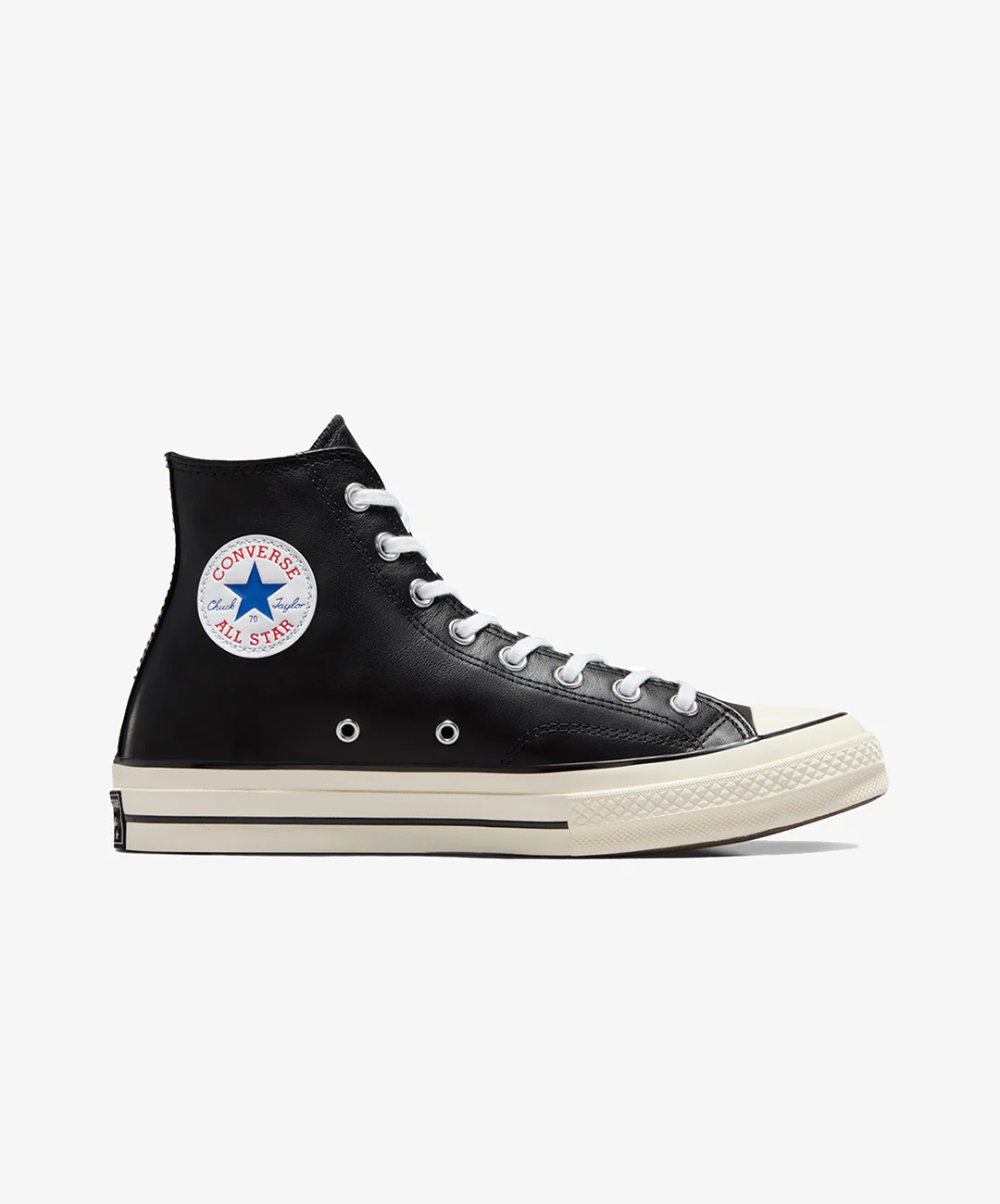 Converse | CHUCK 70 LEATHER SEASONAL { BLACK/WHITE