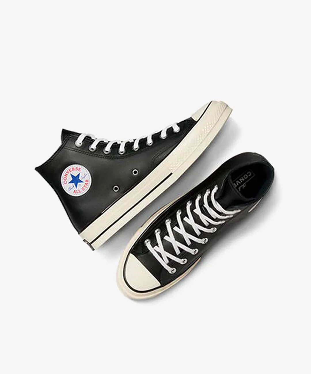 Converse | CHUCK 70 LEATHER SEASONAL { BLACK/WHITE - Image 2