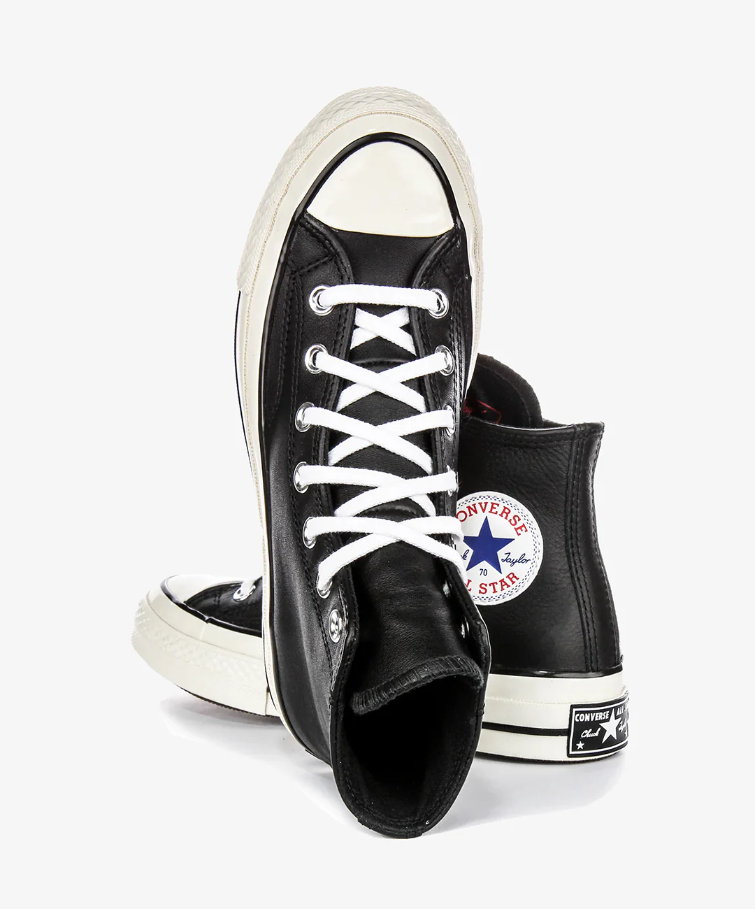 Converse | CHUCK 70 LEATHER SEASONAL { BLACK/WHITE - Image 4