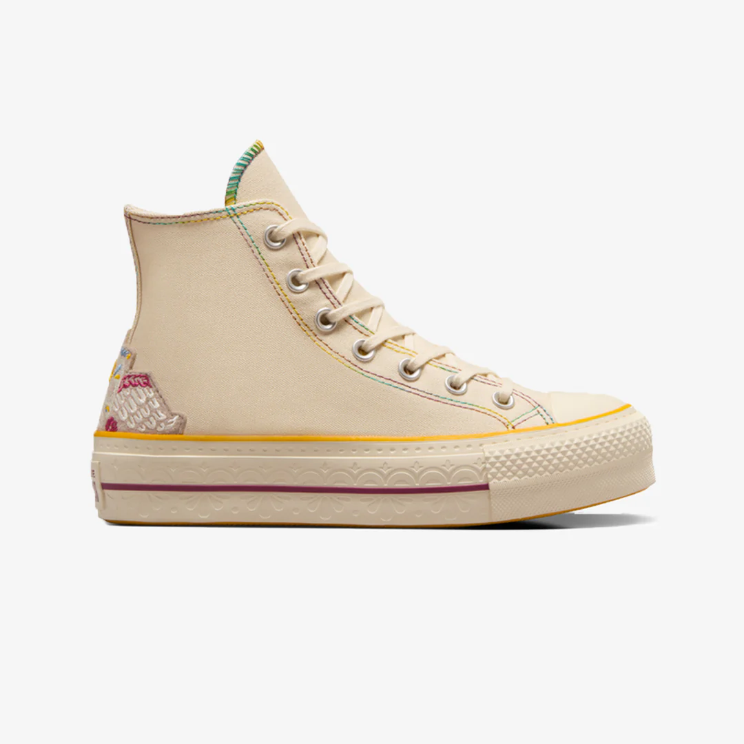 Converse | CHUCK TAYLOR ALL STAR LIFT HI { NATURAL IVORY/LEGEND BERRY