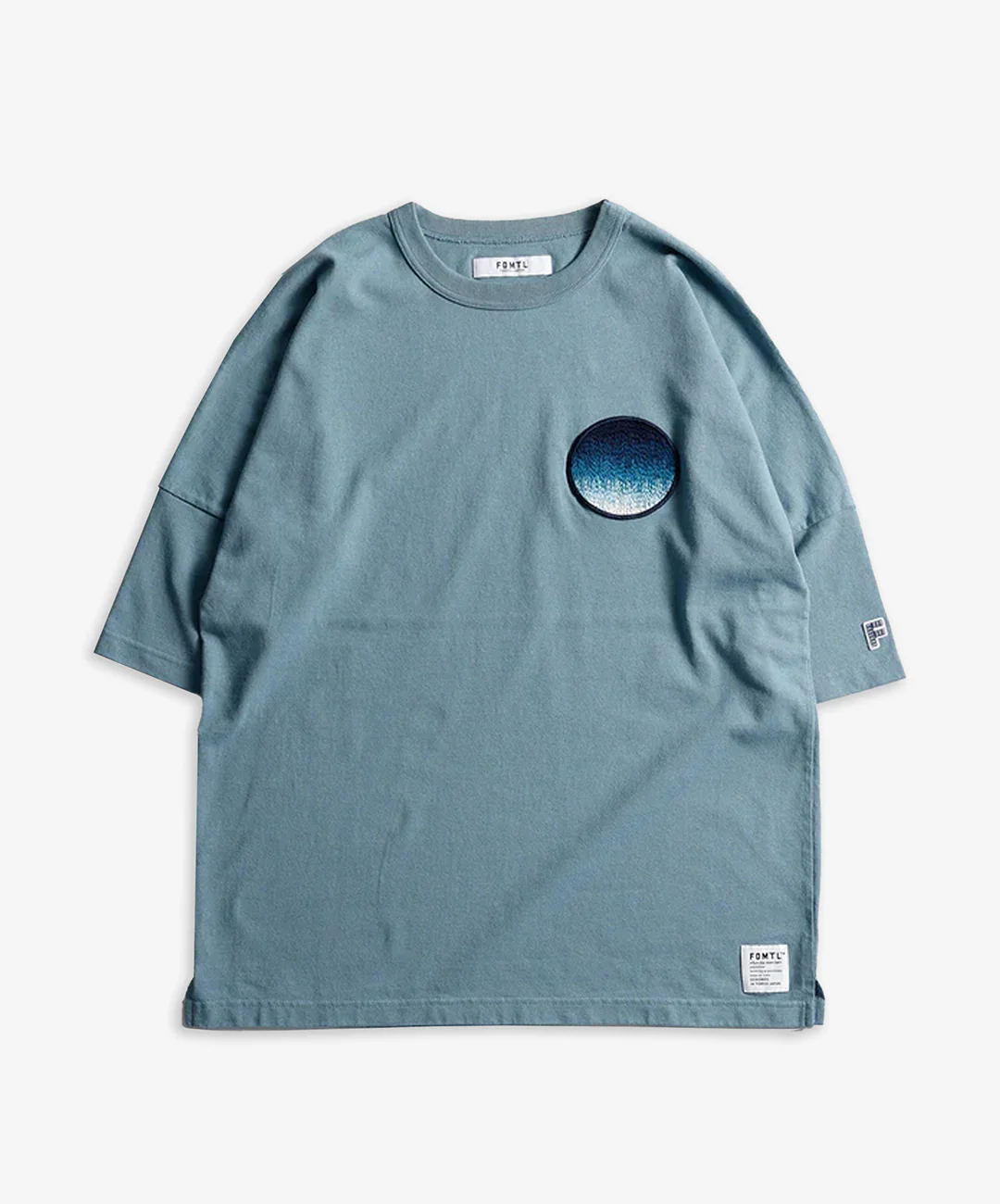 FDMTL | CIRCLE PATCH WIDE TEE { BLUE