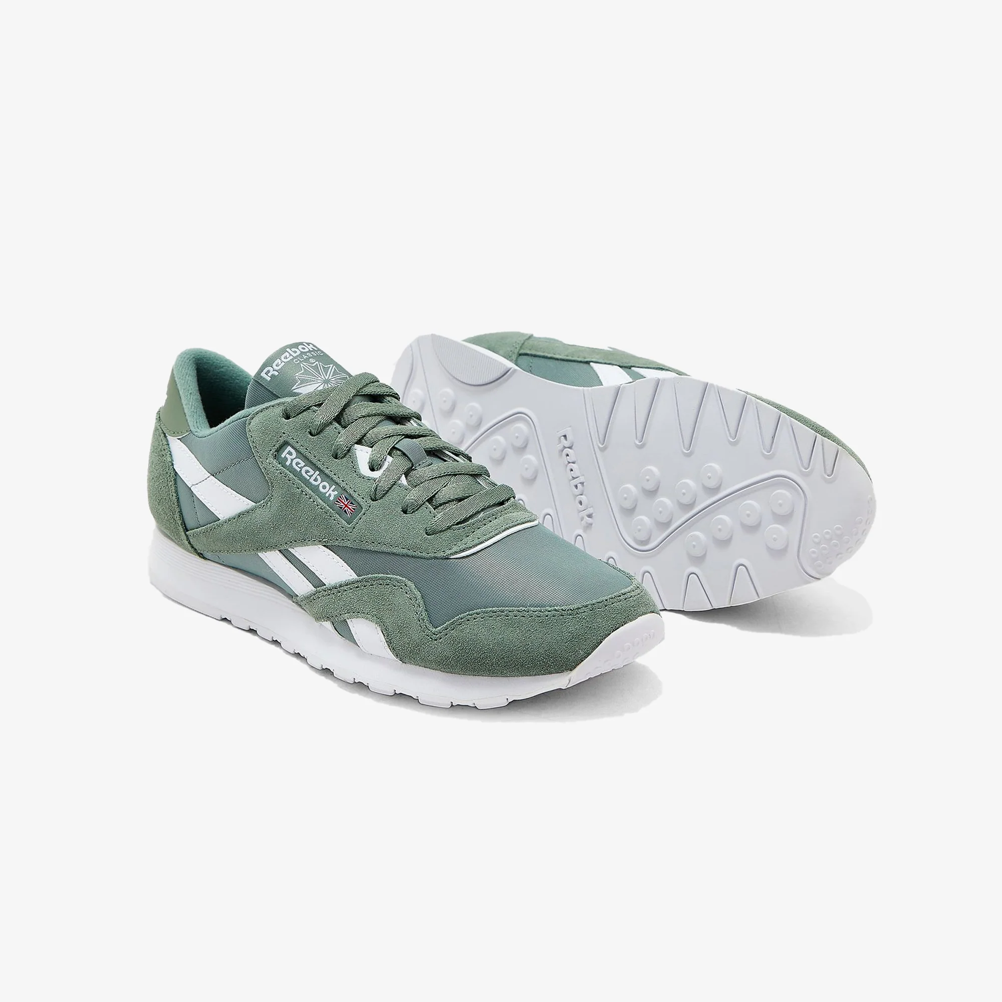 Reebok | CL NYLON { HARGRN/FTWWHT/HARGRN - Image 2