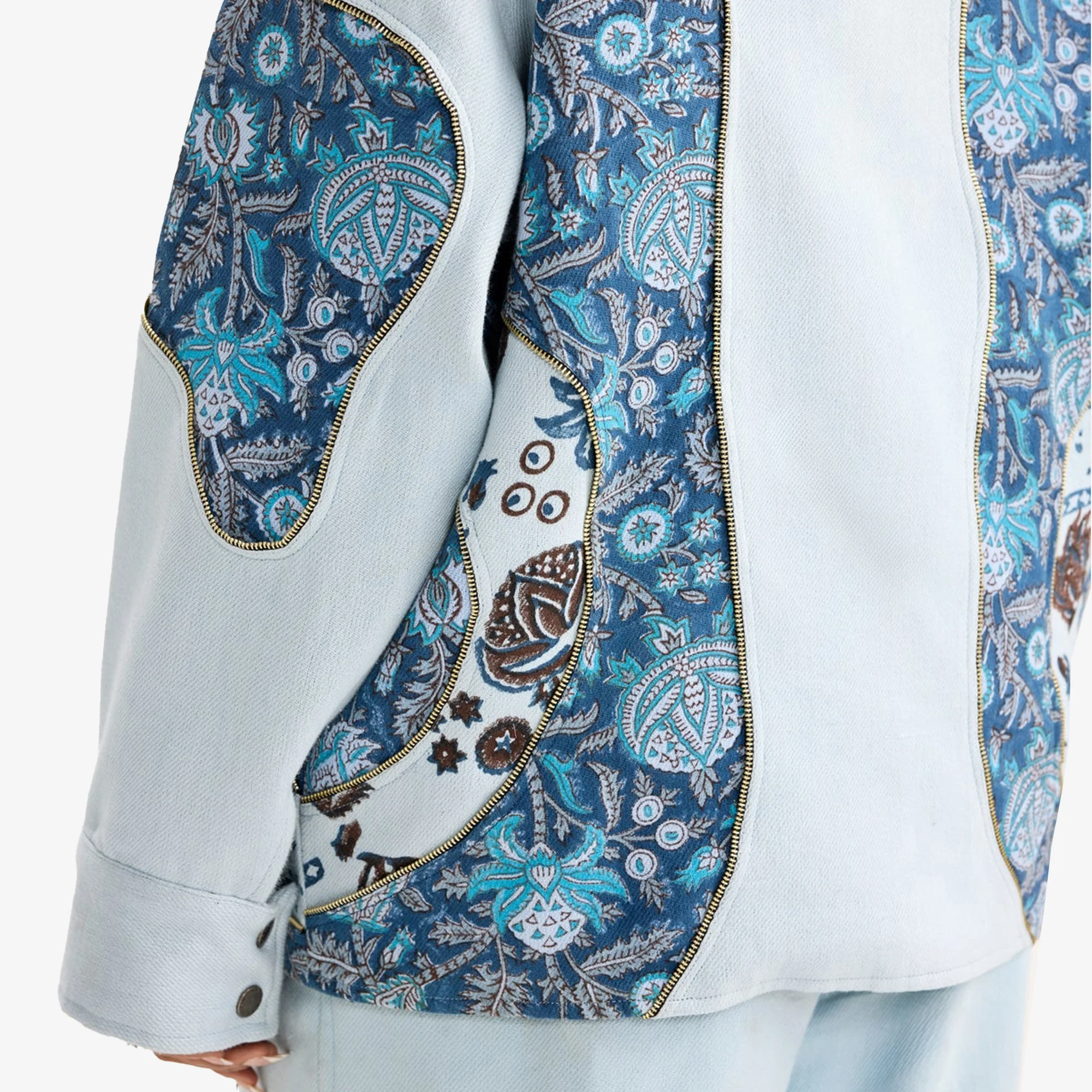 F A R A K | CLOSURE HANDMADE JACKET { BLUE/BLUE - Image 7