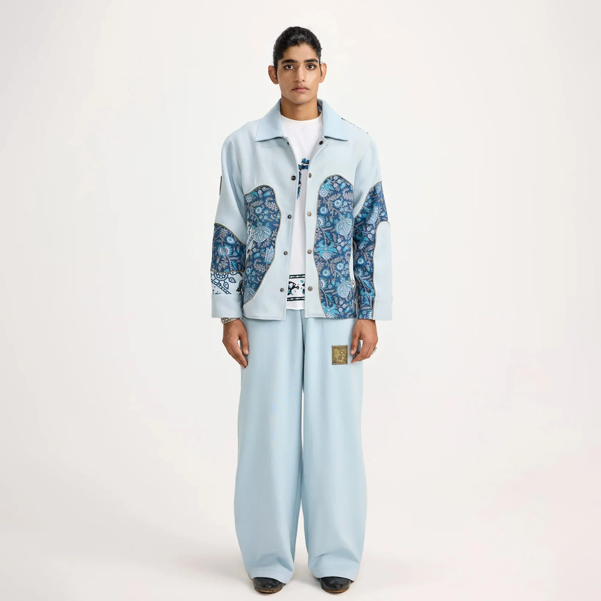 F A R A K | CLOSURE HANDMADE JACKET { BLUE/BLUE - Image 9