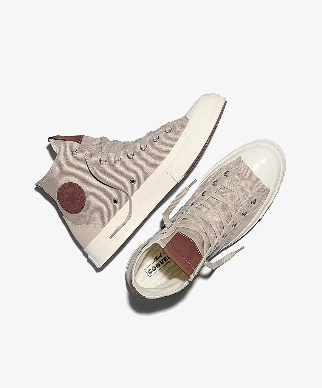 Converse | CHUCK 70 CANVAS & SUEDE { PAPYRUS/EGRET/TWILIGHT BLUSH - Image 2