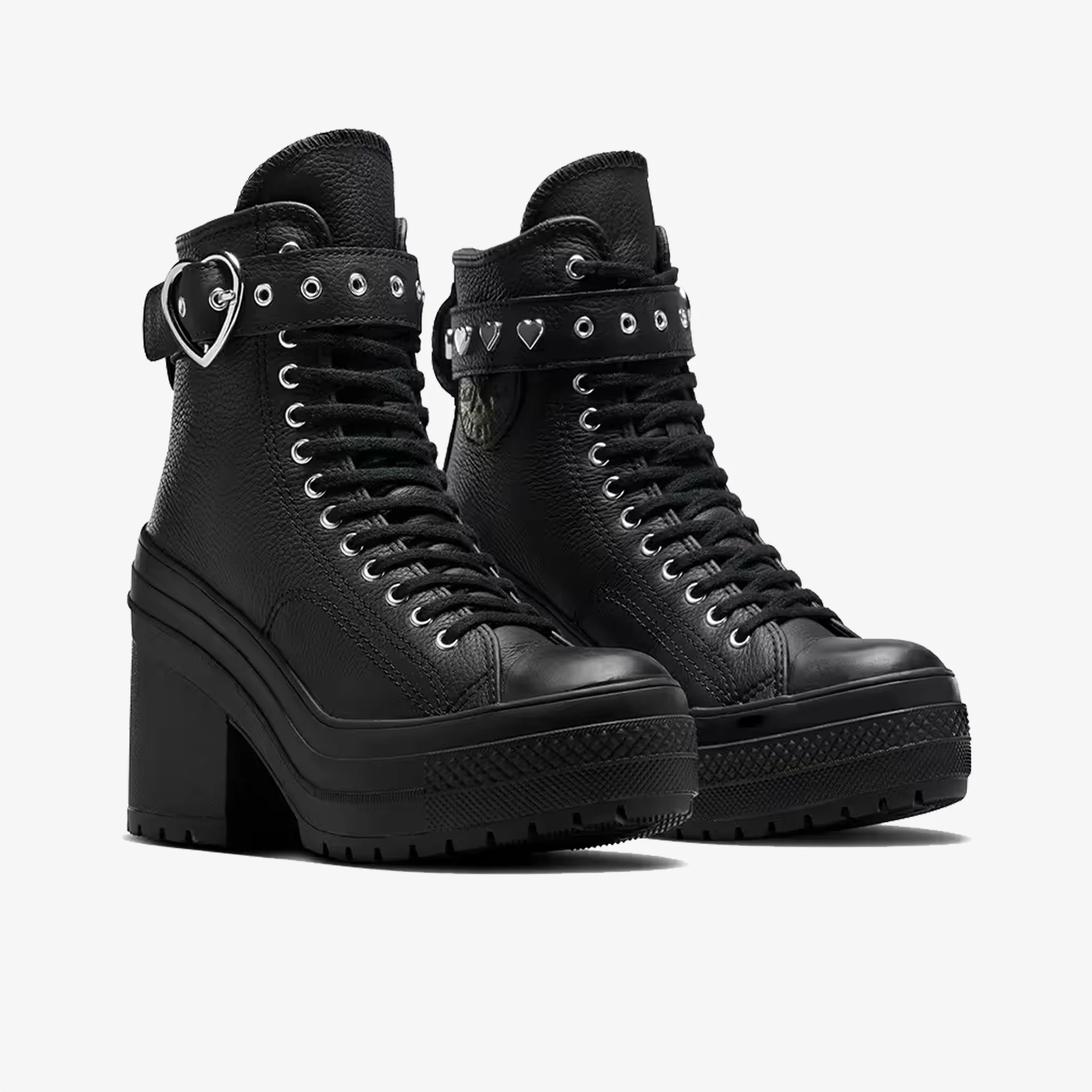 Converse | CHUCK 70 DE LUXE HEEL PLATFORM DARK ROMANCE { BLACK - Image 4