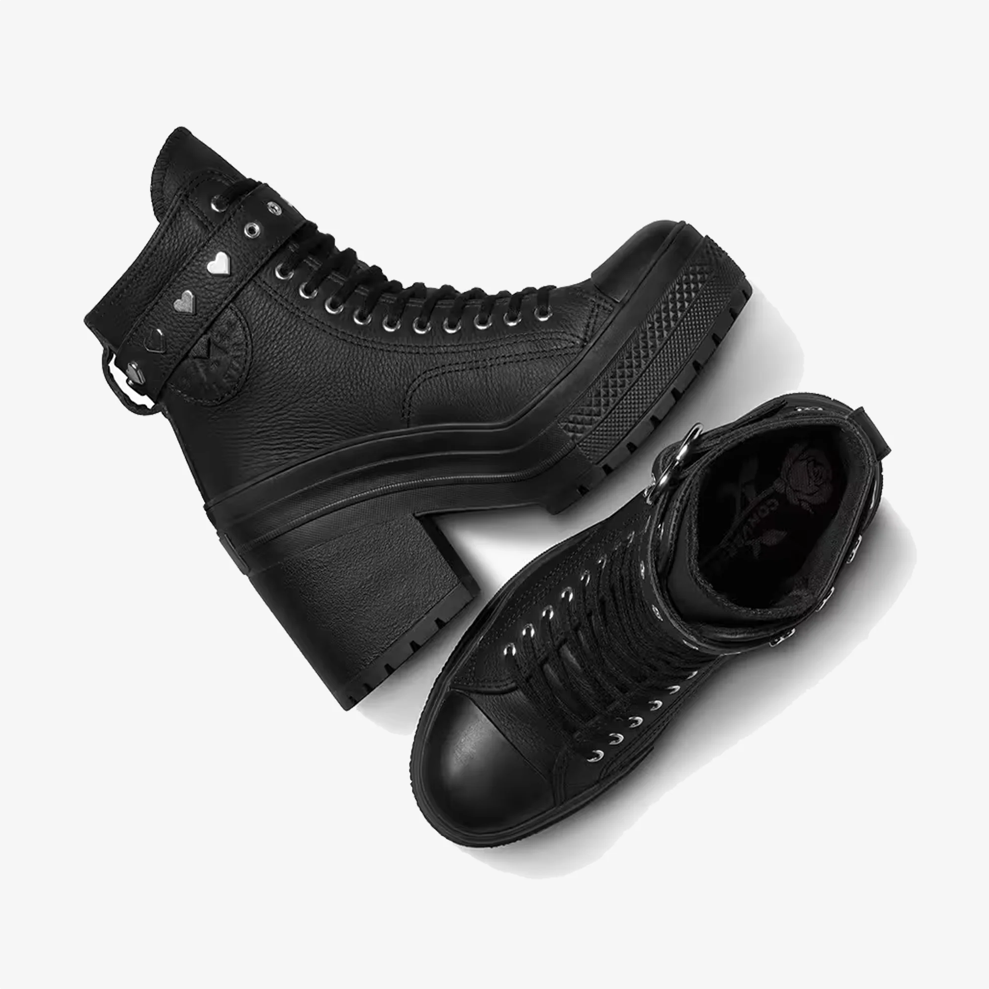 Converse | CHUCK 70 DE LUXE HEEL PLATFORM DARK ROMANCE { BLACK - Image 5