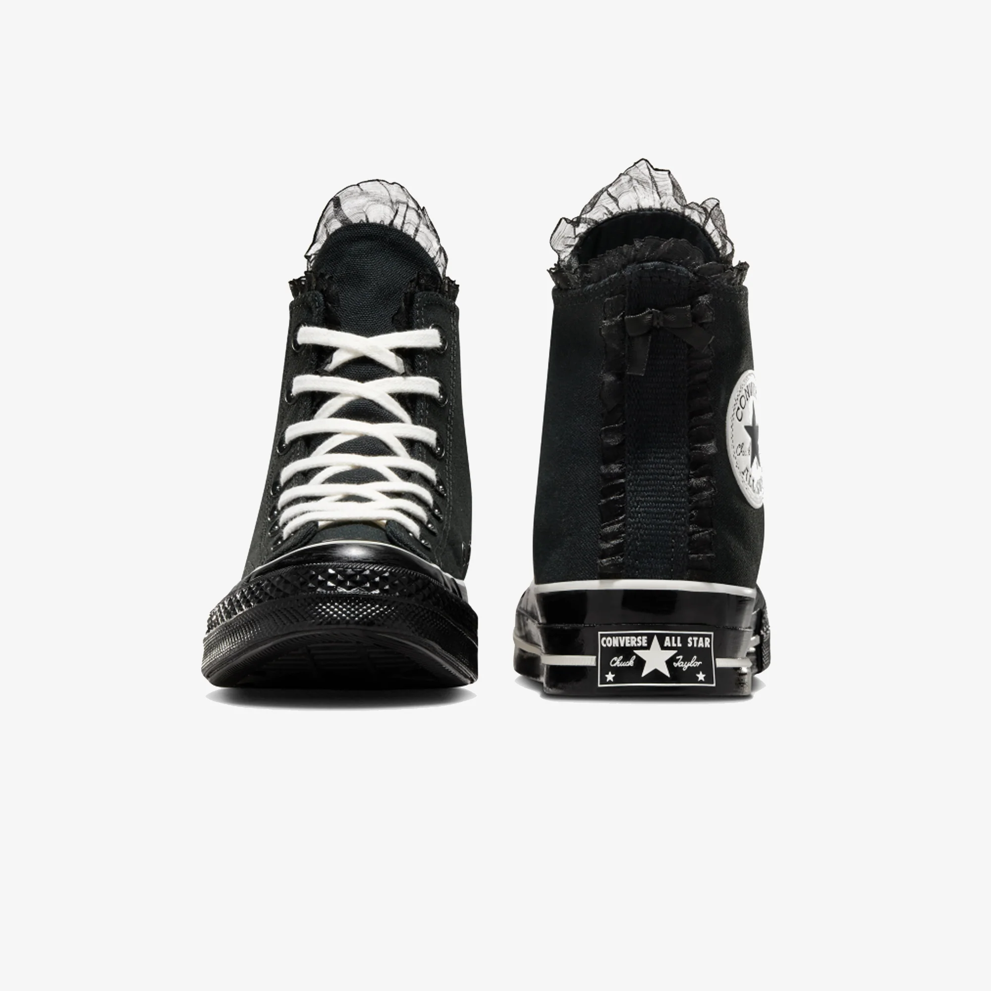 Converse | CHUCK 70 HIGH RUFFLES & BOWS { BLACK - Image 2