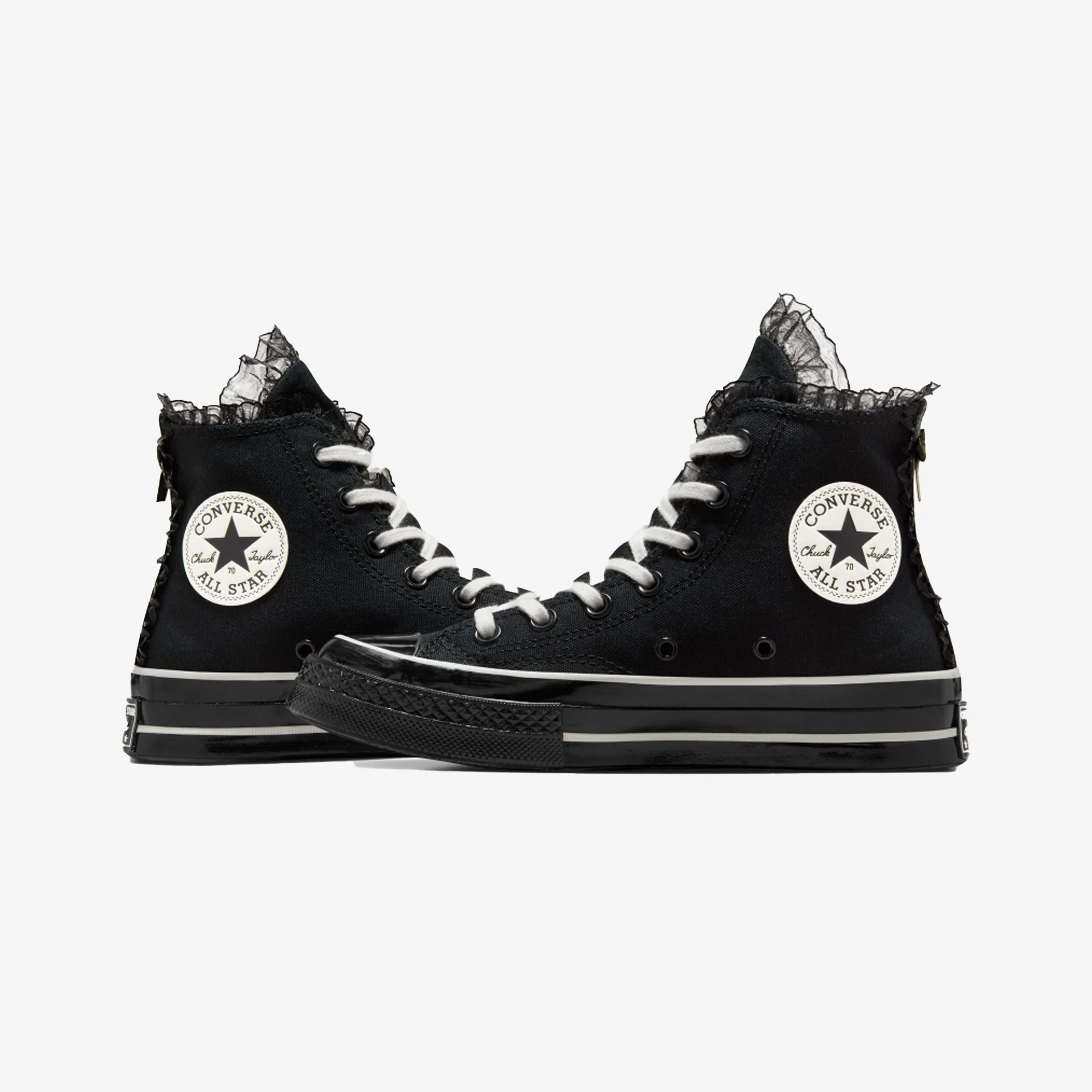 Converse | CHUCK 70 HIGH RUFFLES & BOWS { BLACK - Image 5