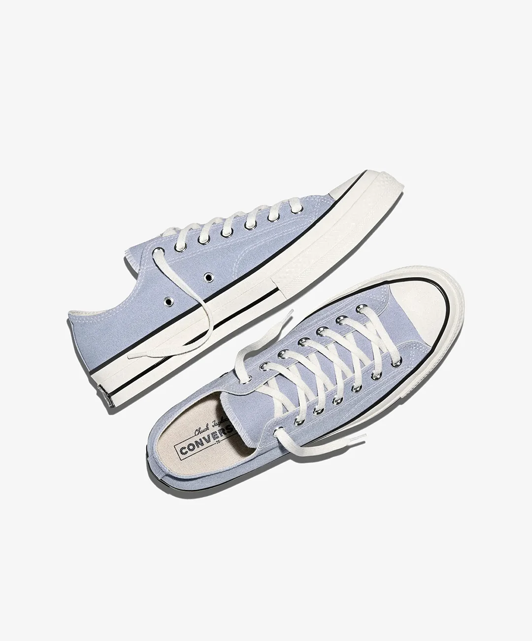 Converse | CHUCK 70 SEASONAL COLOUR LOW TOP { NO SHADE/EGRET/BLACK - Image 2