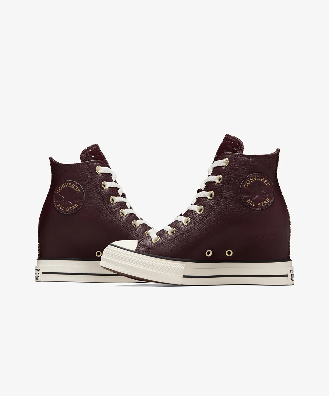 Converse | CHUCK TAYLOR ALL STAR CLASSIC WEDGE LEATHER { BROWN - Image 4
