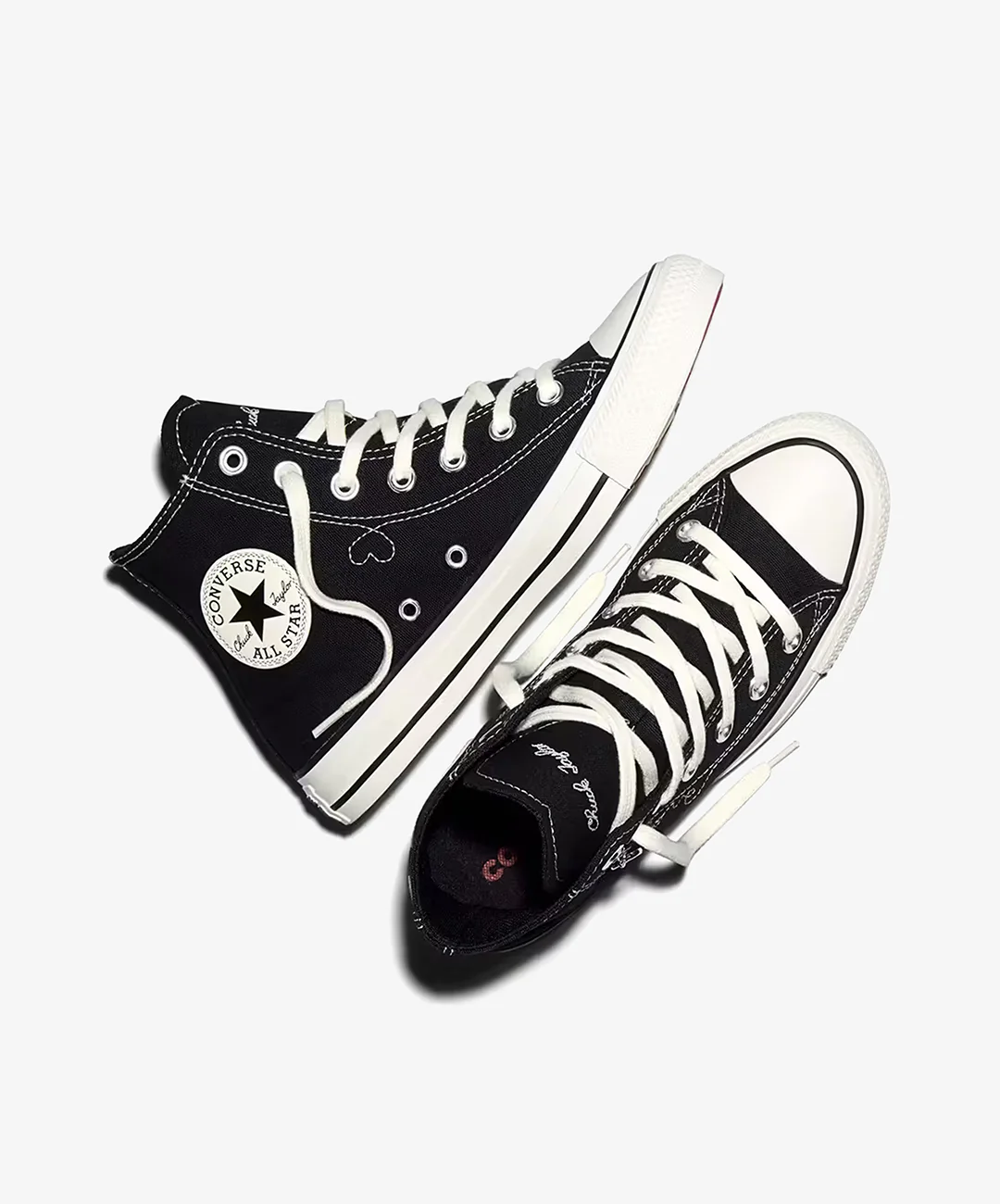 CONVERSE | CHUCK TAYLOR ALL STAR HEARTS { BLACK/EGRET/DAYS AHEAD - Image 2