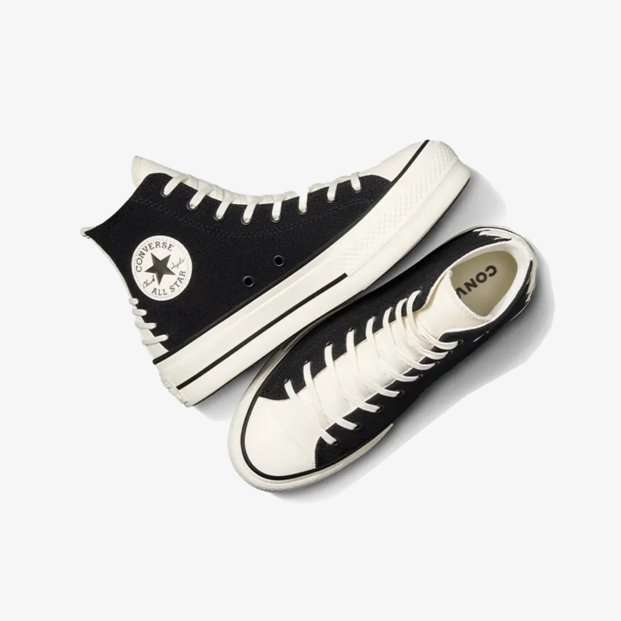 Converse | CHUCK TAYLOR ALL STAR LIFT PLATFORM CRAFTED { BLACK - Image 3
