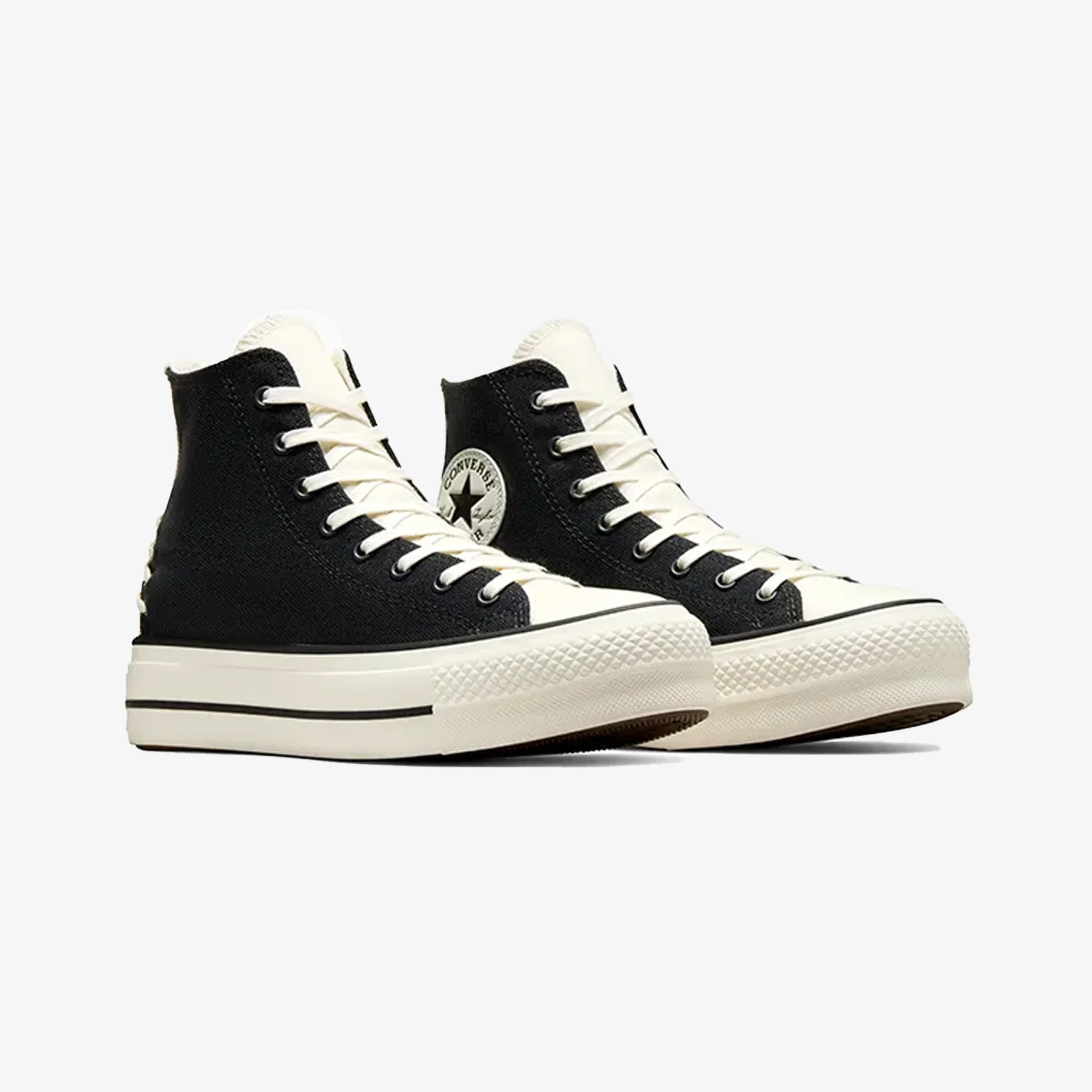 Converse | CHUCK TAYLOR ALL STAR LIFT PLATFORM CRAFTED { BLACK - Image 4
