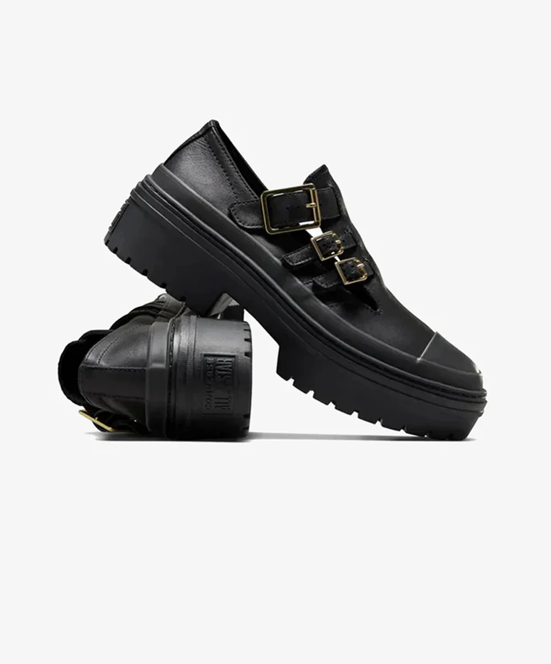 Converse | CHUCK TAYLOR ALL STAR LUGGED HEEL MARY JANE PLATFORM { BLACK - Image 3