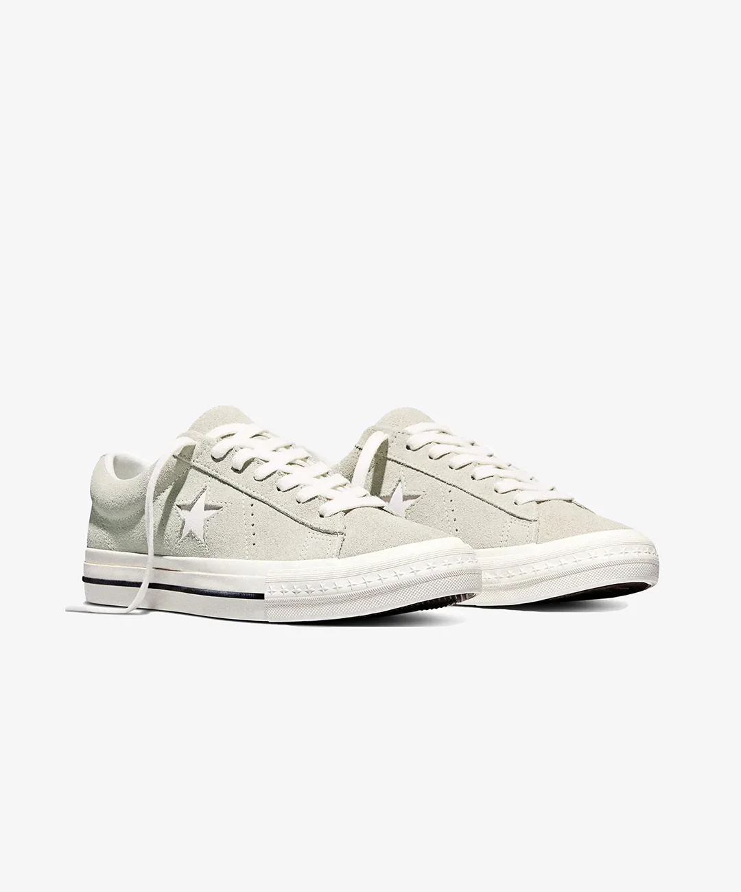 CONVERSE | ONE STAR 95 SUEDE LOW TOP { SAGE SMOKE/VINTAGE WHITE/BLACK - Image 3