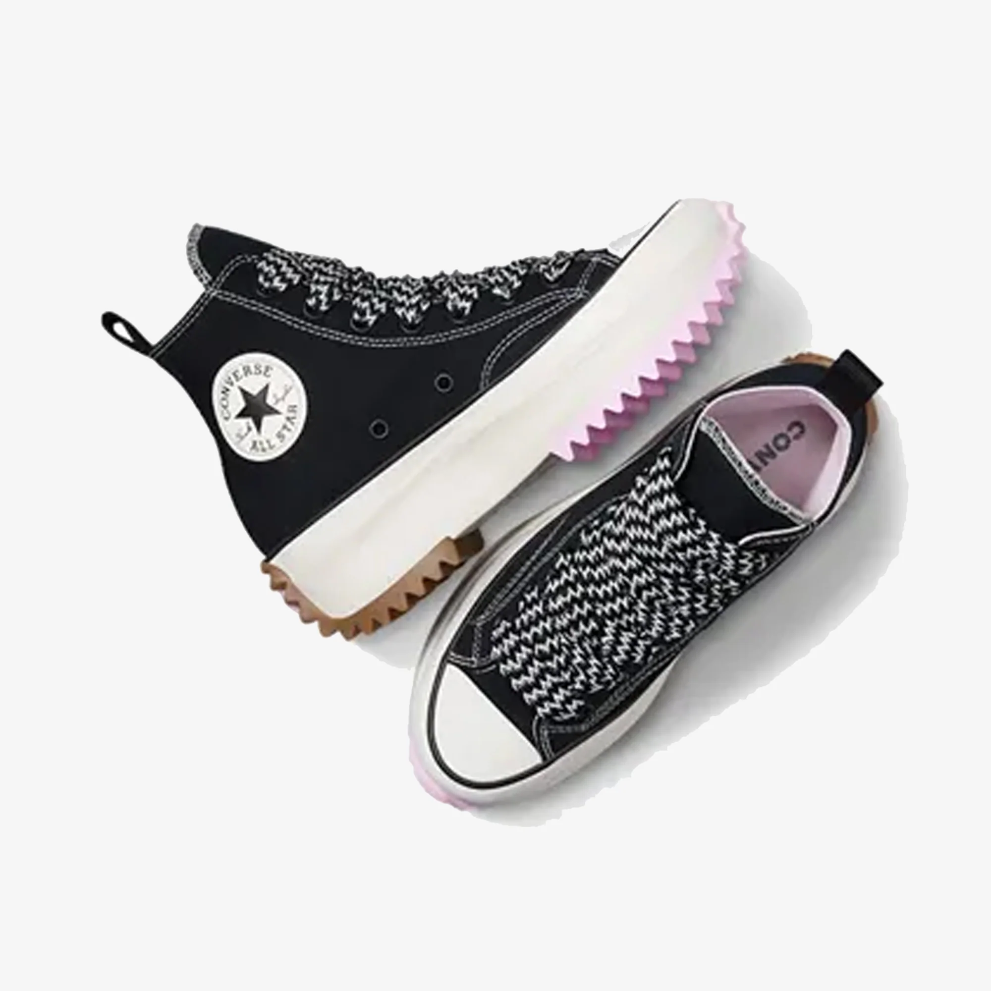 Converse | RUN STAR HIKE PLATFORM CANVAS { BLACK - Image 2