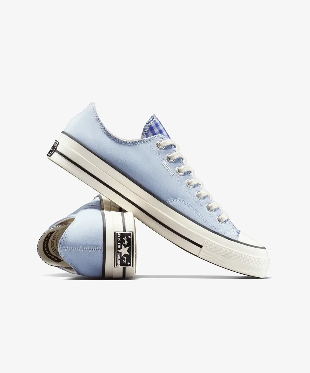 Converse | UPCYCLE CHUCK 70 CHAMBRAY & GINGHAM { BLUE - Image 4