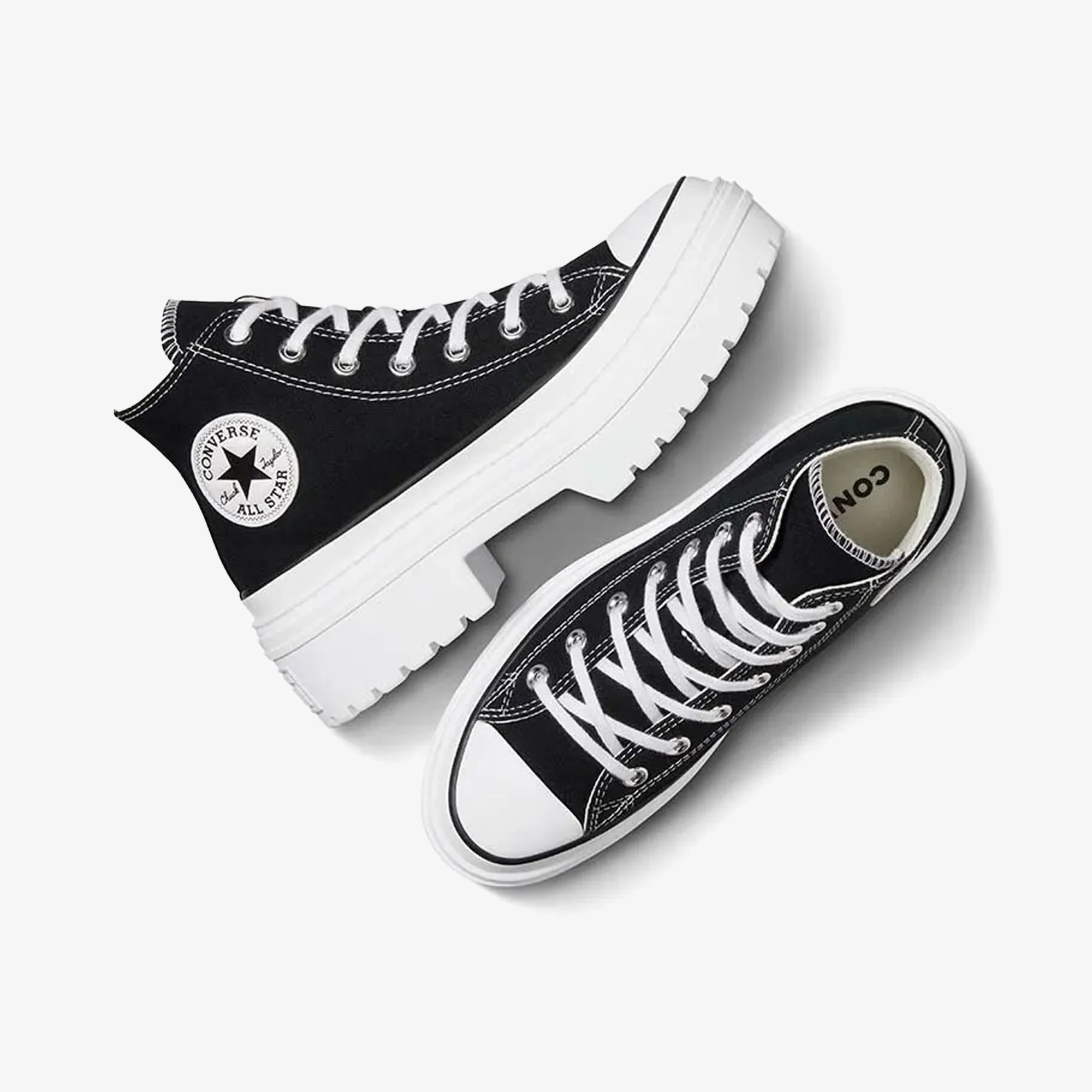 Converse | CHUCK TAYLOR ALL STAR LUGGED HEEL PLATFORM { BLACK/BLACK/WHITE - Image 2
