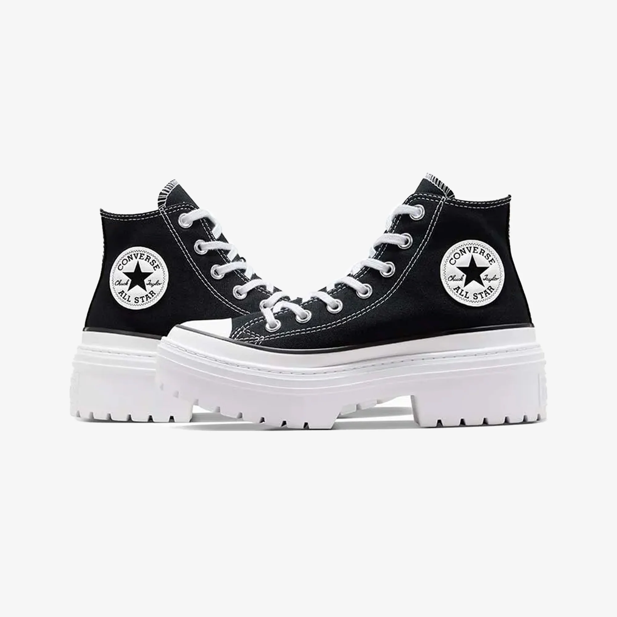 Converse | CHUCK TAYLOR ALL STAR LUGGED HEEL PLATFORM { BLACK/BLACK/WHITE - Image 4