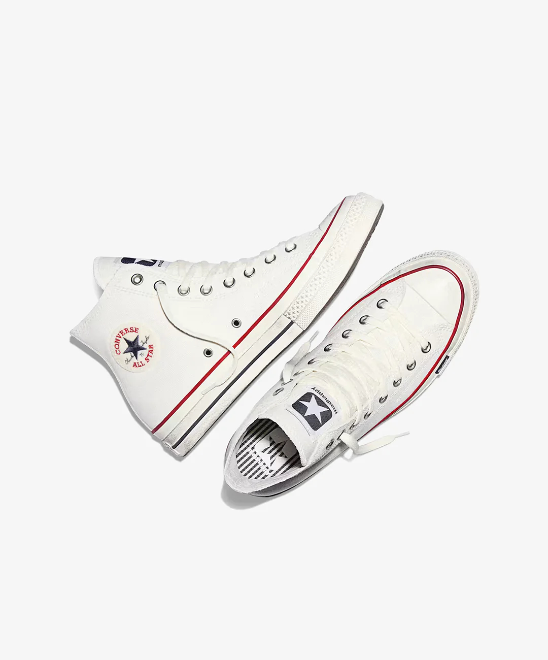 Converse | x MADHAPPY CHUCK 70 HIGH TOP { WHITE/EGRET/RED - Image 2