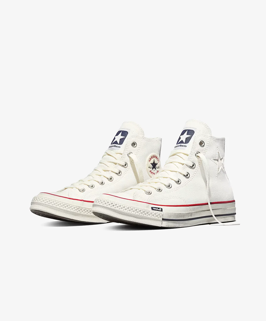 Converse | x MADHAPPY CHUCK 70 HIGH TOP { WHITE/EGRET/RED - Image 3