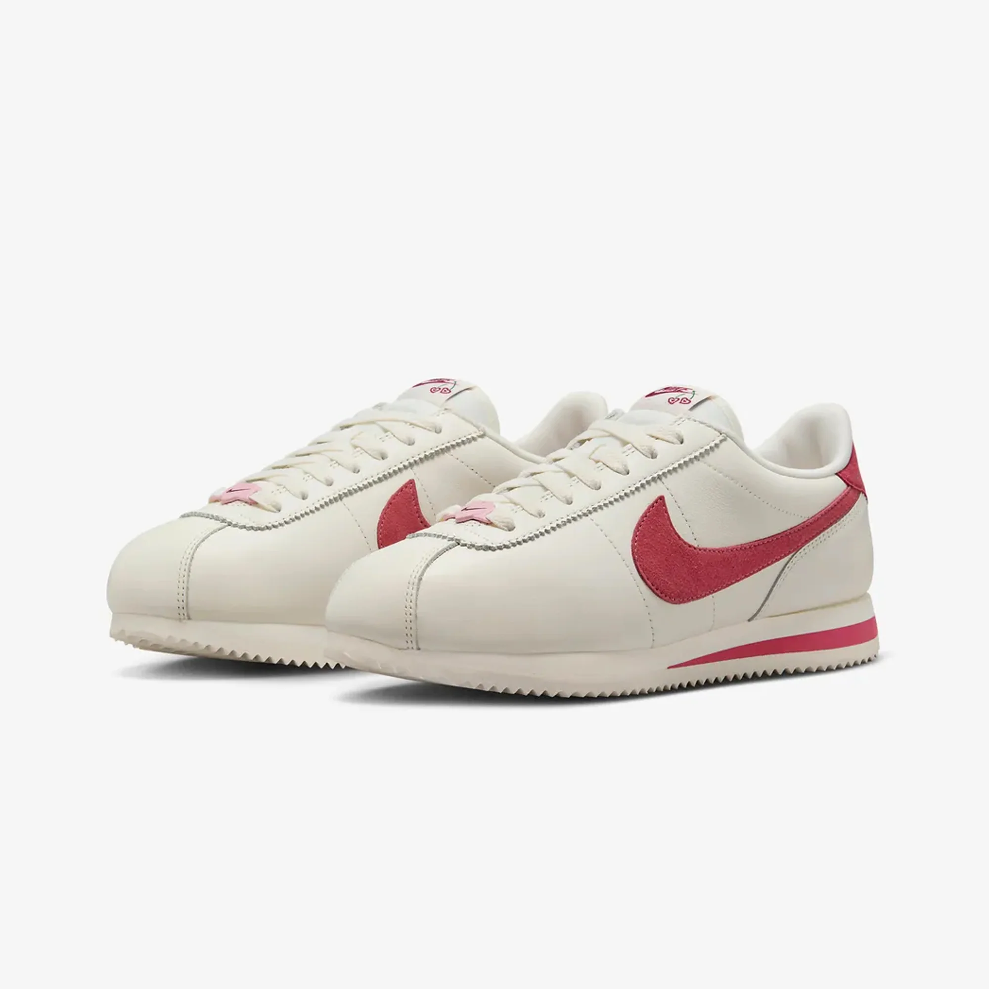 Nike | CORTEZ SE { SAIL/ADOBE-MED SOFT PINK-TEAM RED - Image 2
