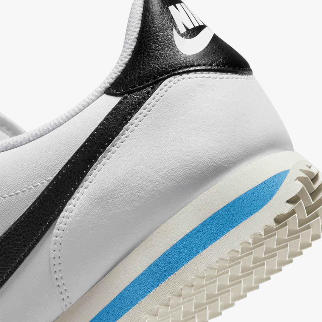 Nike | CORTEZ { WHITE/BLACK-LT PHOTO BLUE-SAIL - Image 2