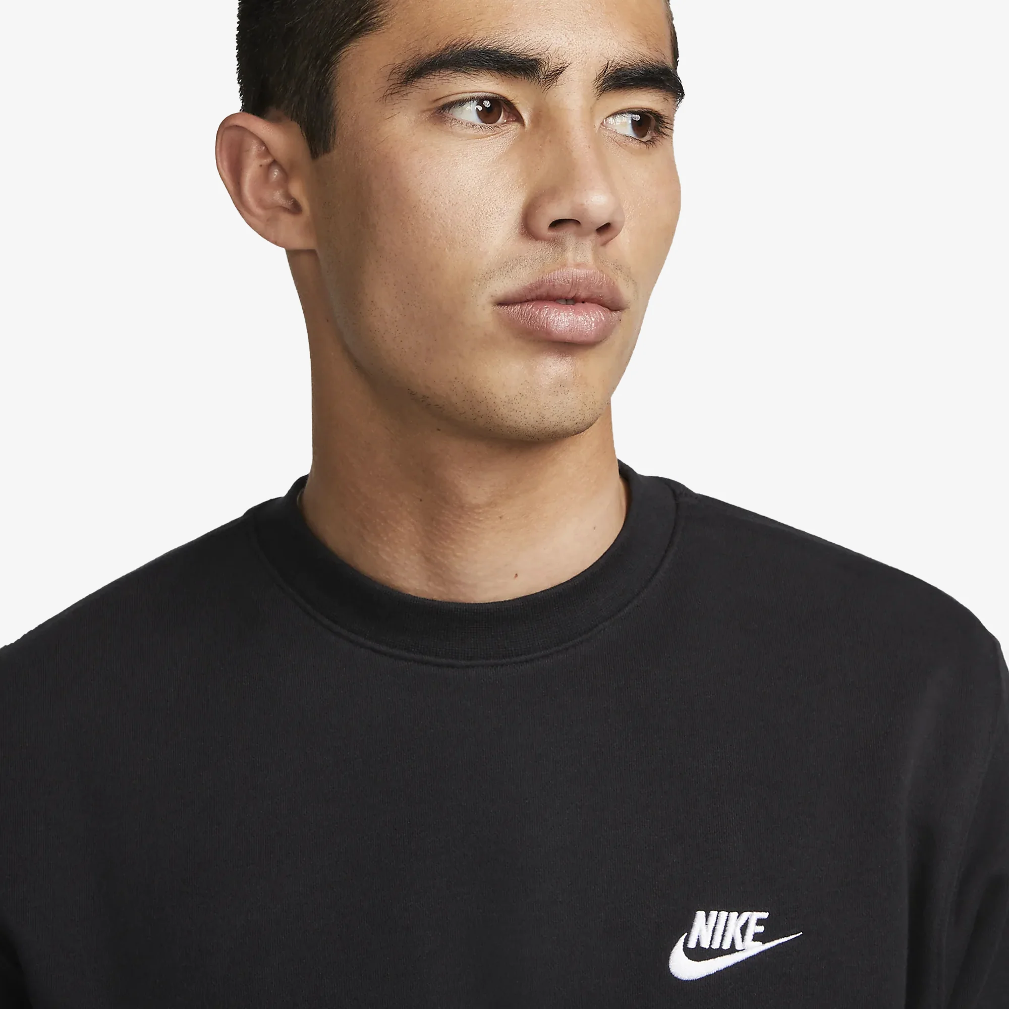 Nike | CREW NECK SWEATSHIRT { BLACK/WHITE - Image 3