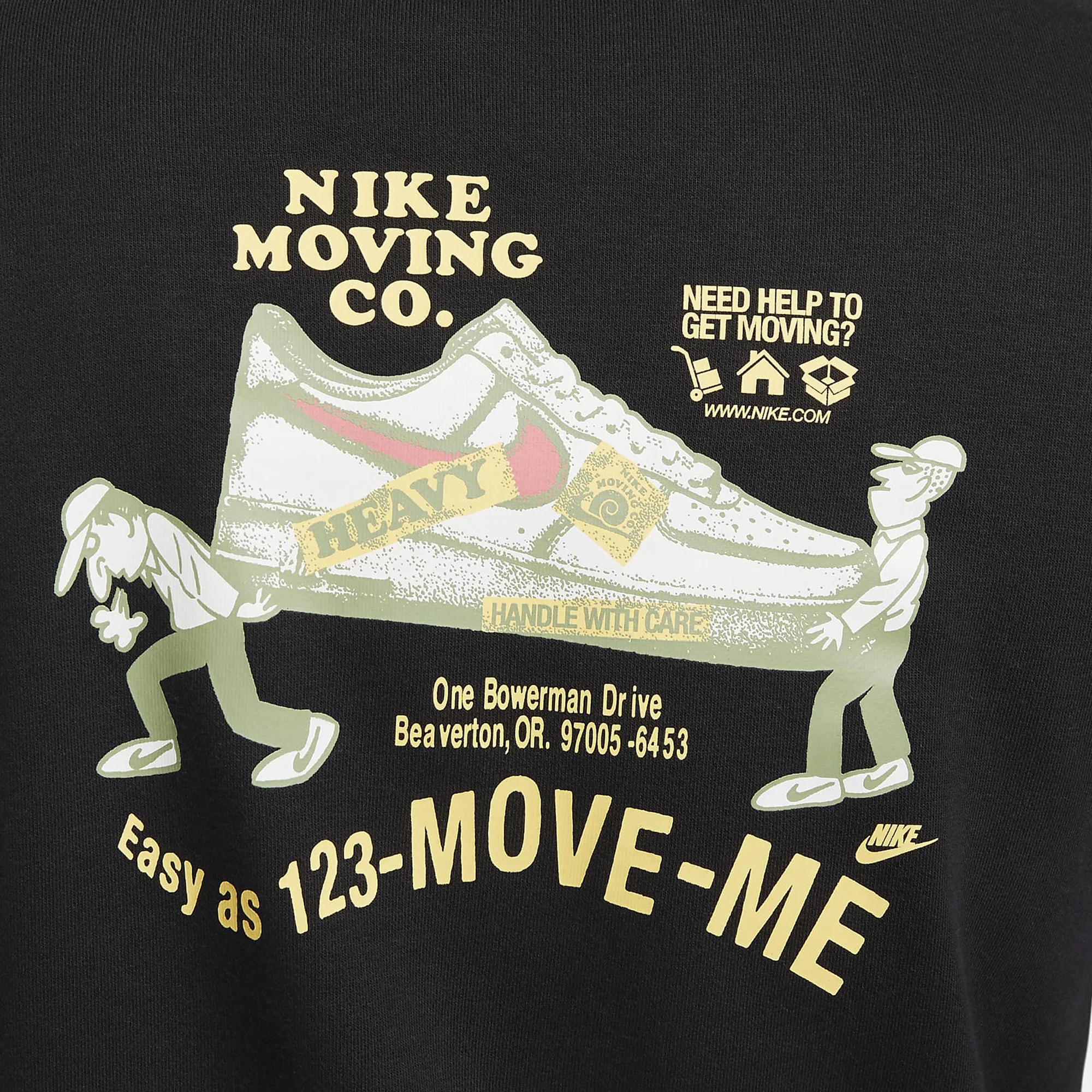 Nike | CREW NECK SWEATSHIRT { BLACK/WHITE - Image 4