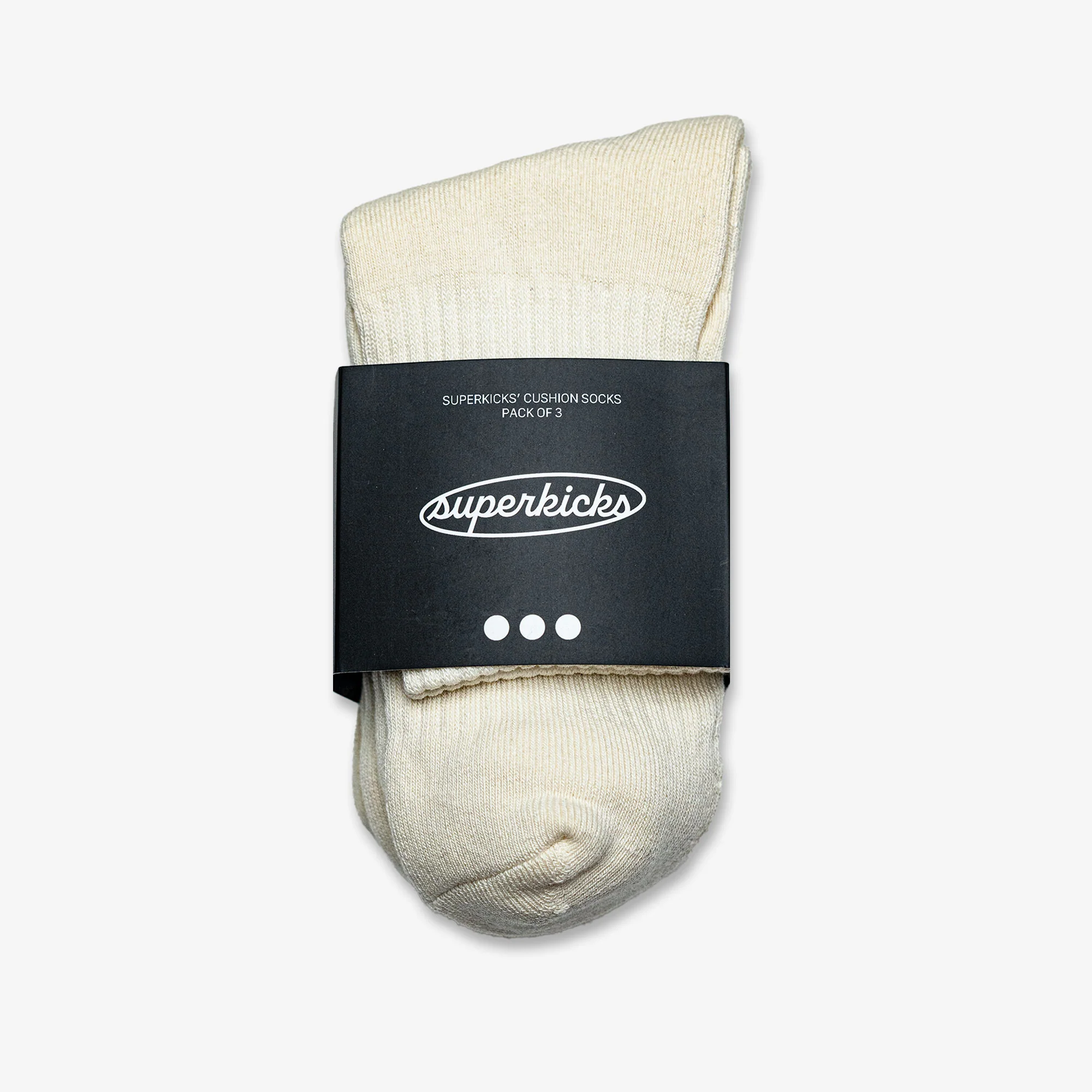 Superkicks | CREW SOCKS { WHITE/WHITE/WHITE - Image 2