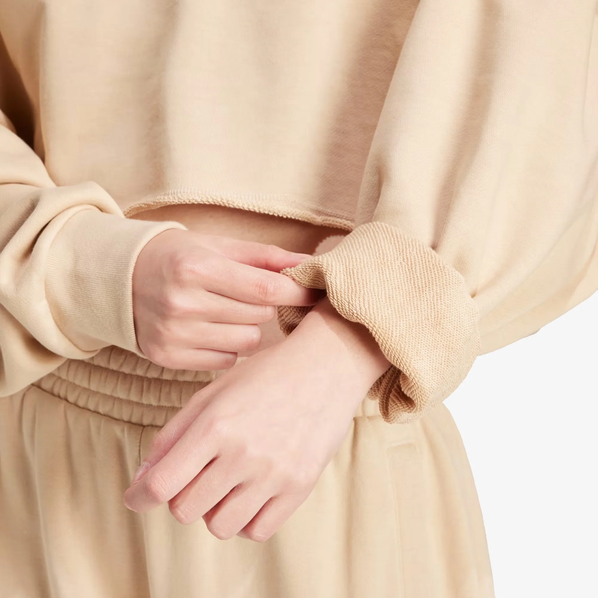 Adidas Originals | CROPPED HOODIE { MAGIC BEIGE - Image 6