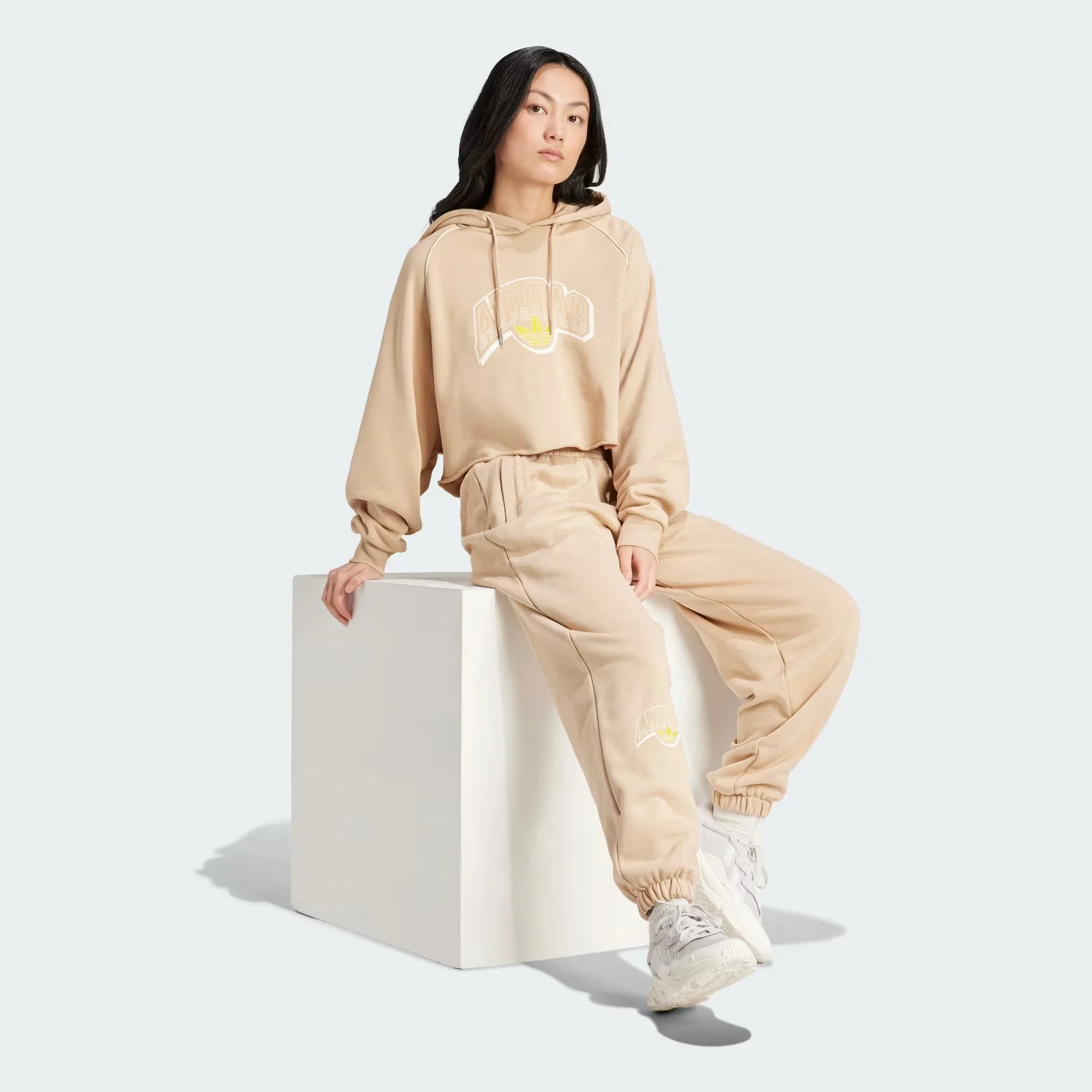 Adidas Originals | CROPPED HOODIE { MAGIC BEIGE - Image 7