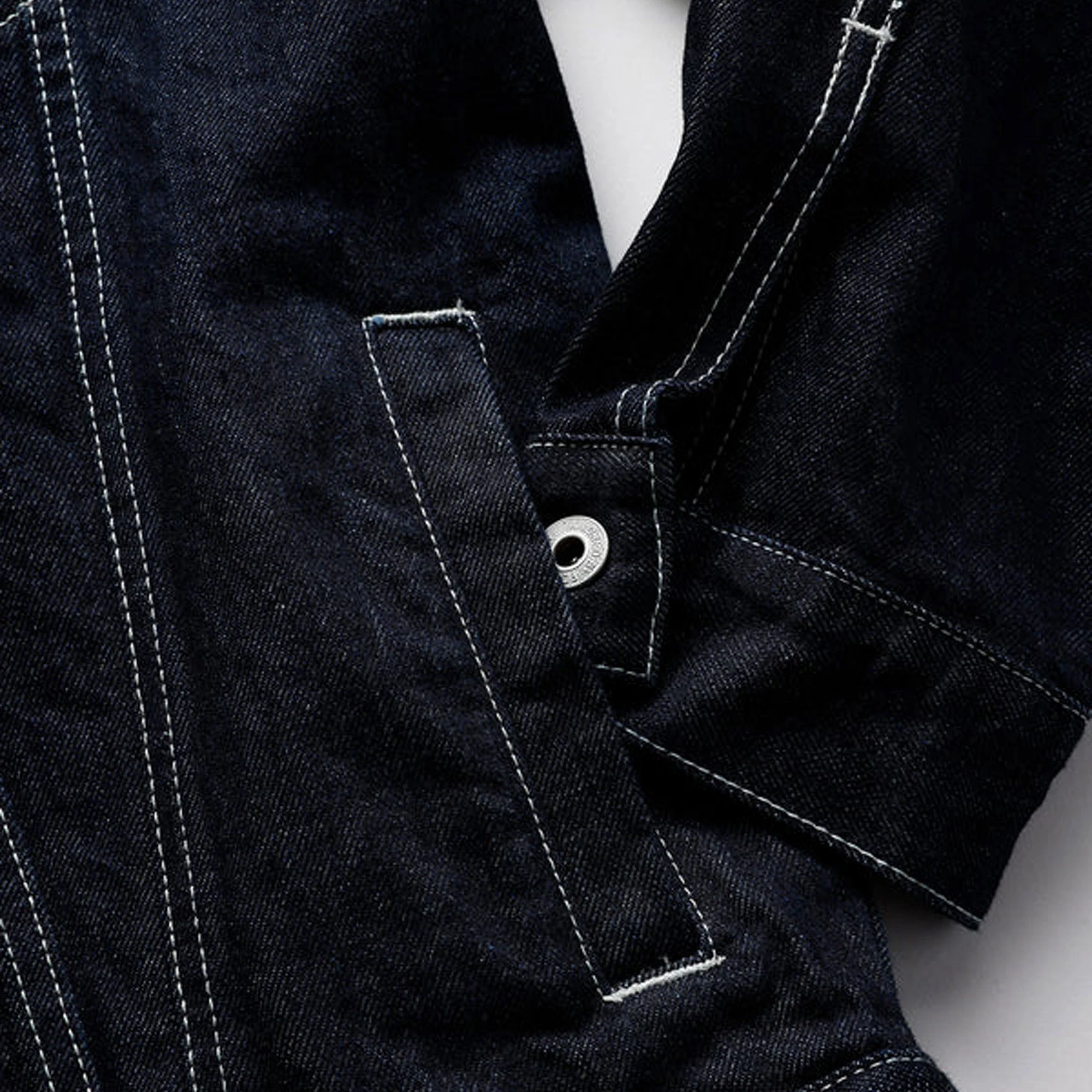 FDMTL | DENIM HAORI JACKET RINSE { INDIGO - Image 5