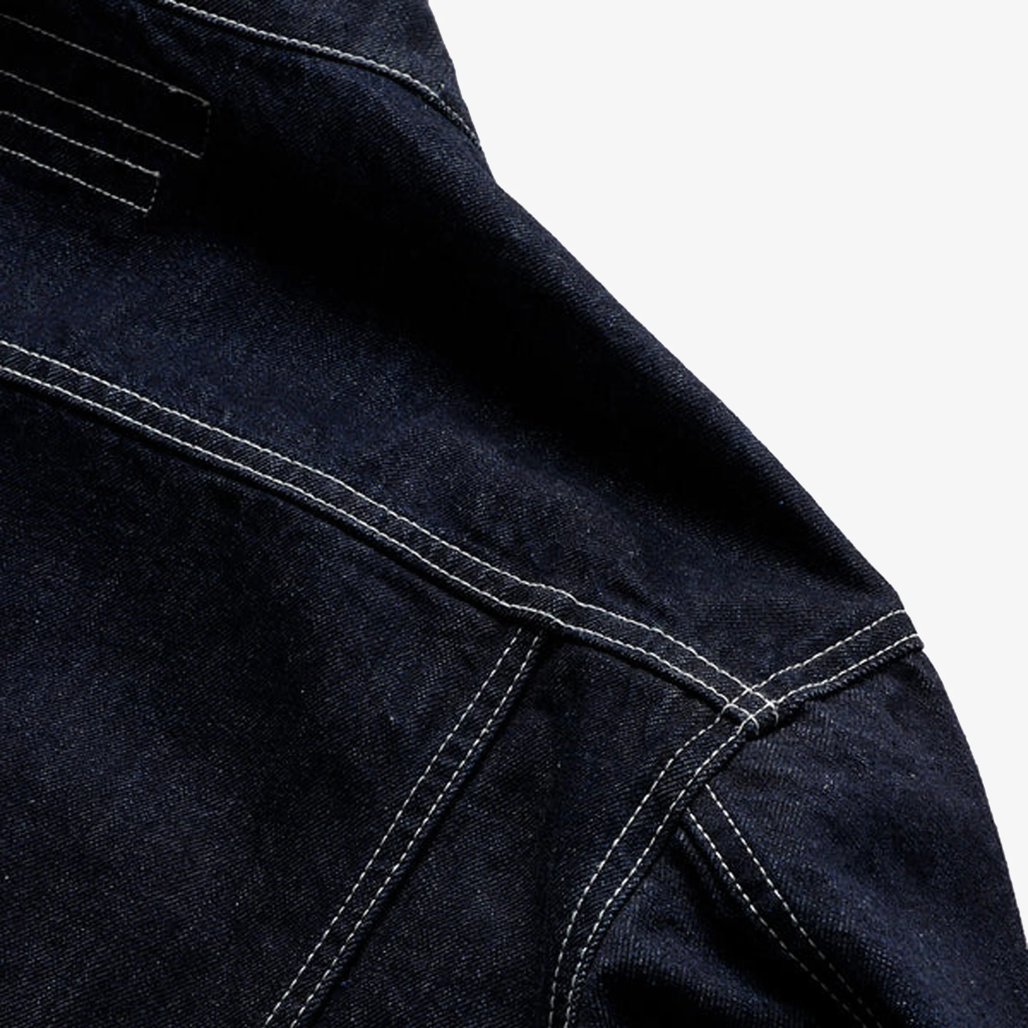 FDMTL | DENIM HAORI JACKET RINSE { INDIGO - Image 6