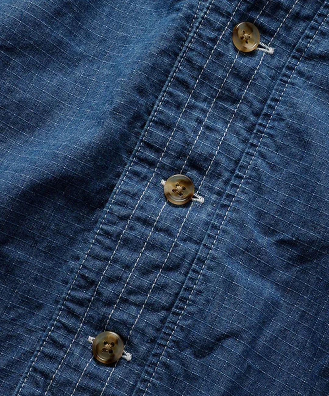 FDMTL | DENIM HAORI SHIRT 2YR WASH  { INDIGO - Image 5