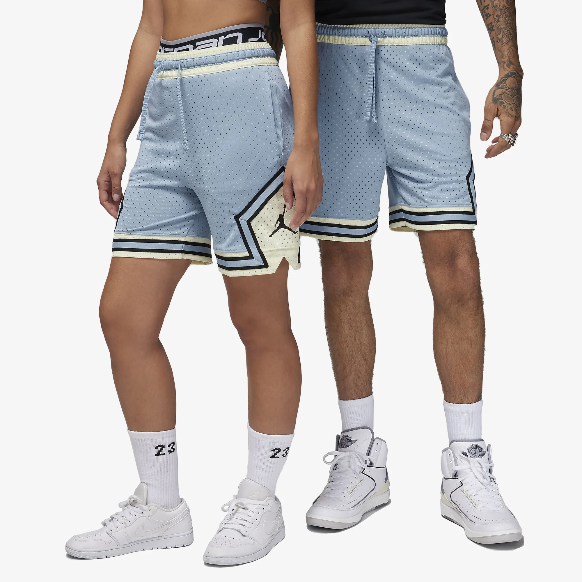 Jordan | DIAMOND SHORTS { BLUE GREY/COCONUT MILK/BLACK