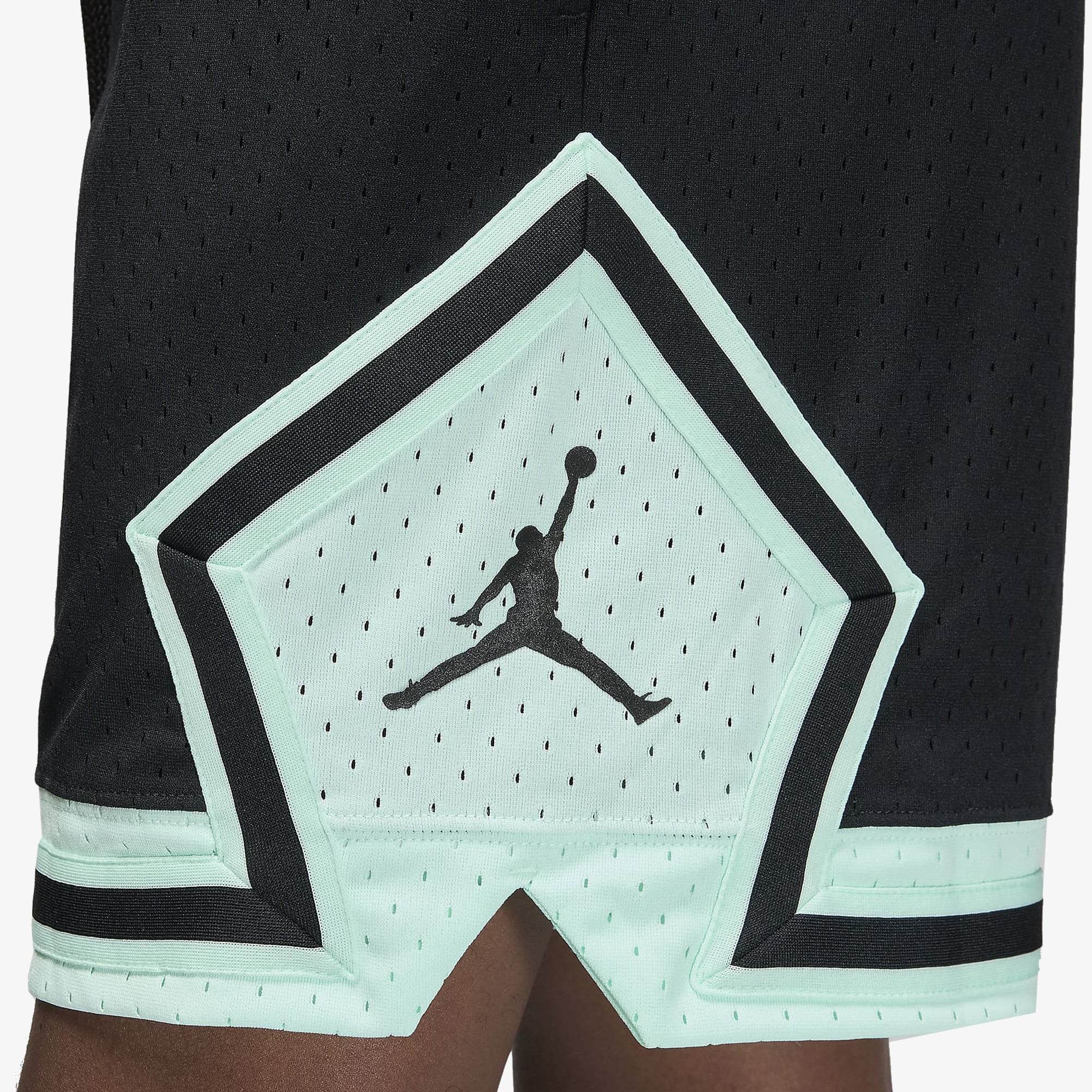 Jordan | DRI-FIT SPORT DIAMOND SHORTS { BLACK/MINT FOAM/BLACK/BLACK - Image 4