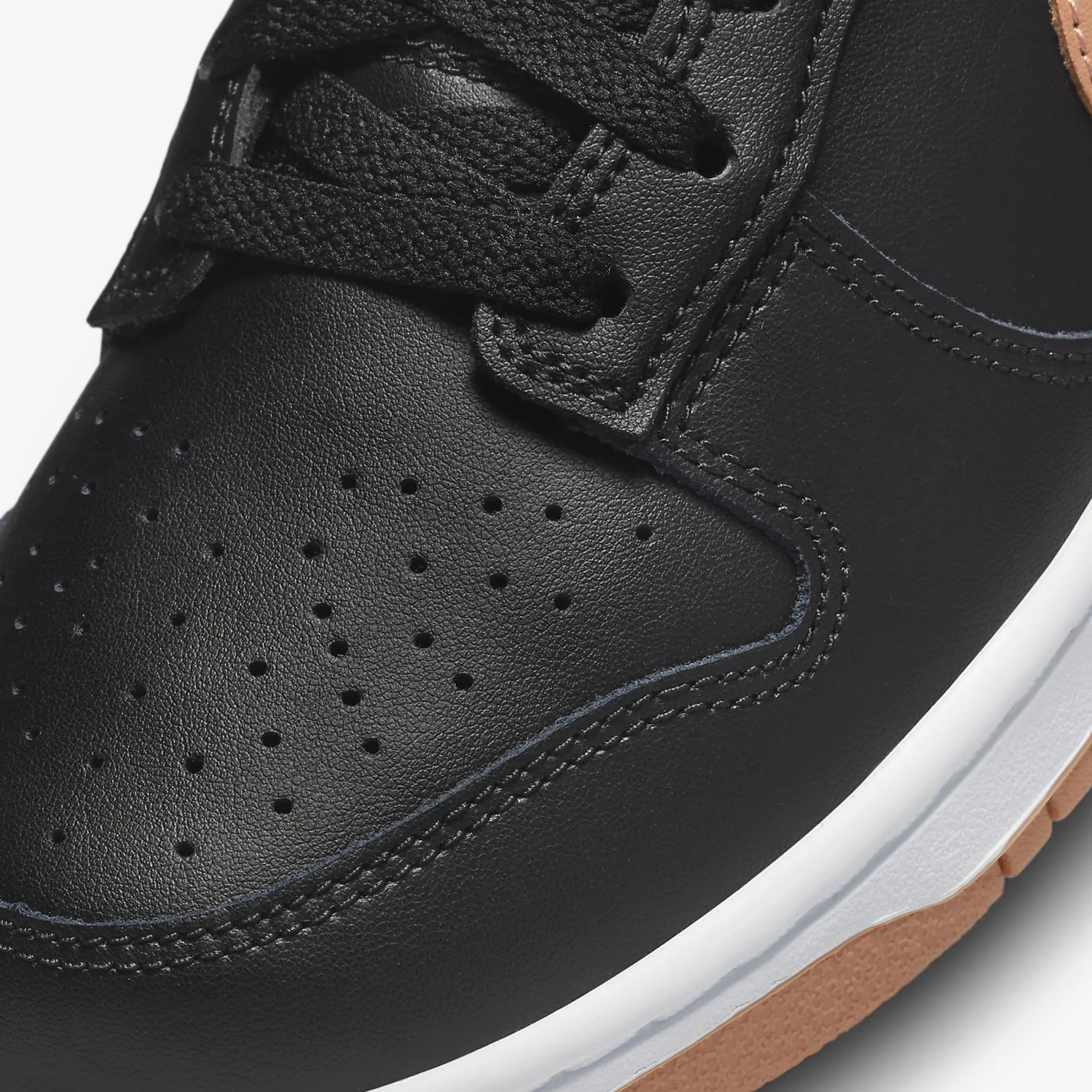 Nike | DUNK LOW RETRO { BLACK/AMBER BROWN-BLACK-WHITE - Image 4