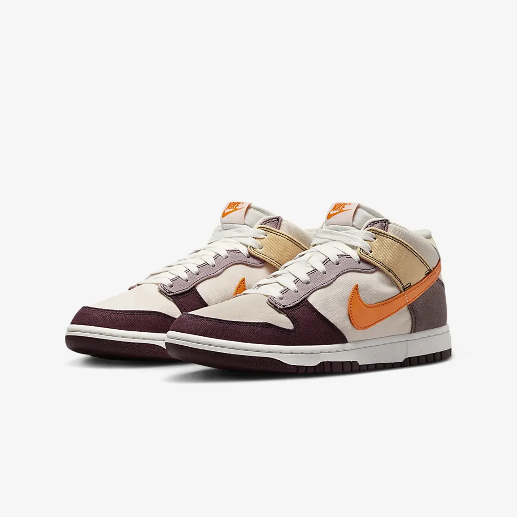 Nike | DUNK MID { COCONUT MILK/VIVID ORANGE-CELESTIAL GOLD - Image 2