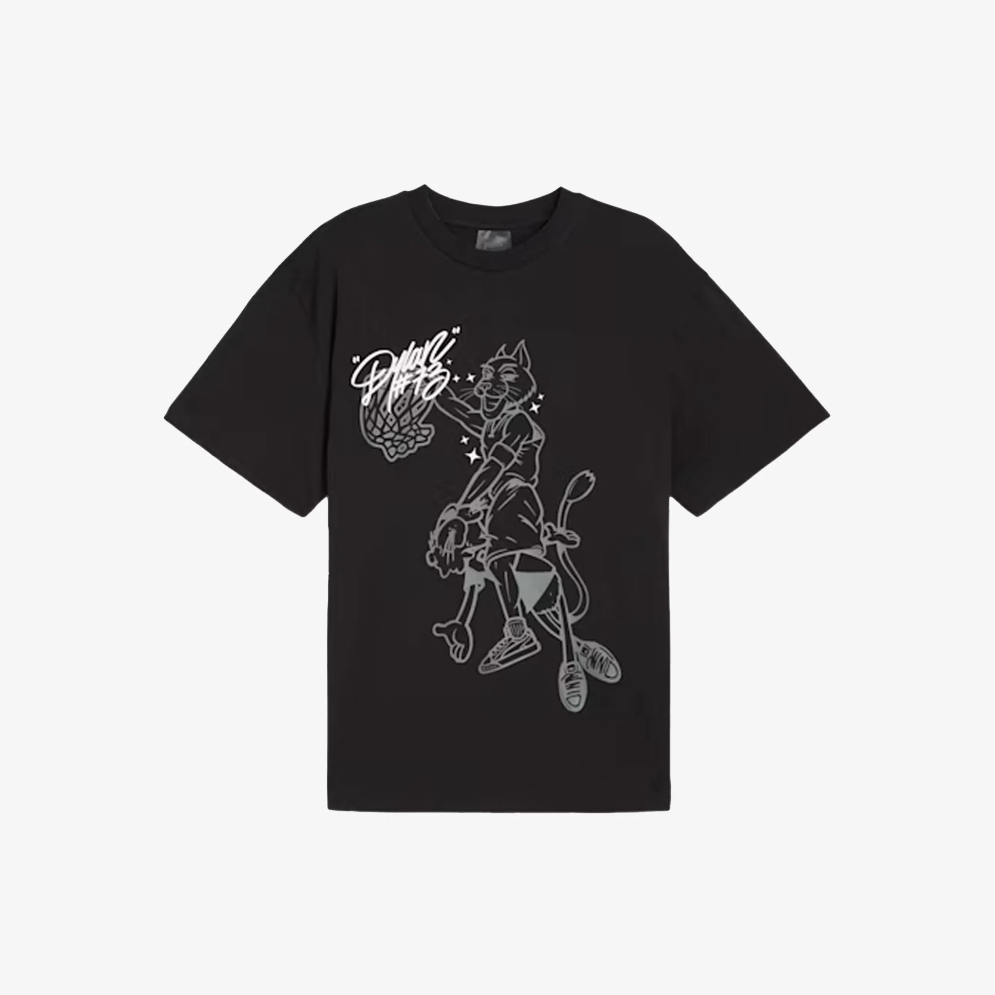 PUMA | DYLAN'S GIFT BASKETBALL T-SHIRT { BLACK - Image 4