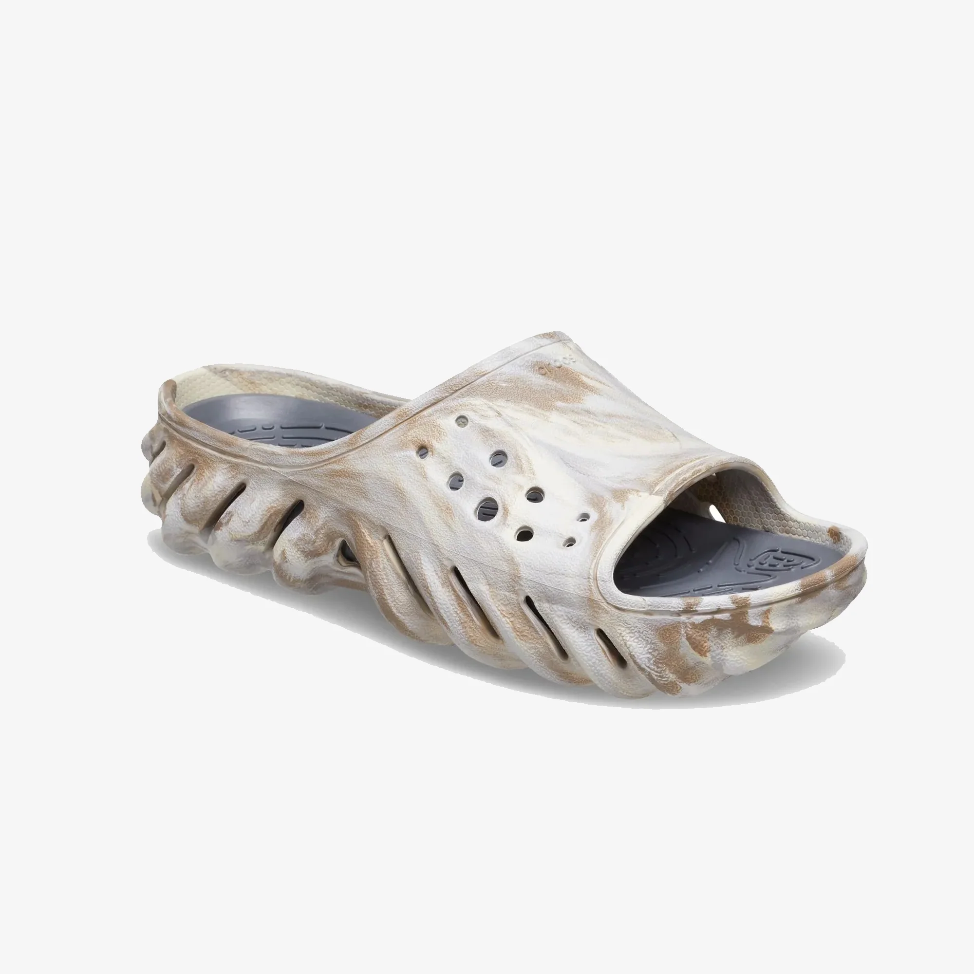 Crocs | ECHO MARBLED CLOG  { BONE/MULTI - Image 4