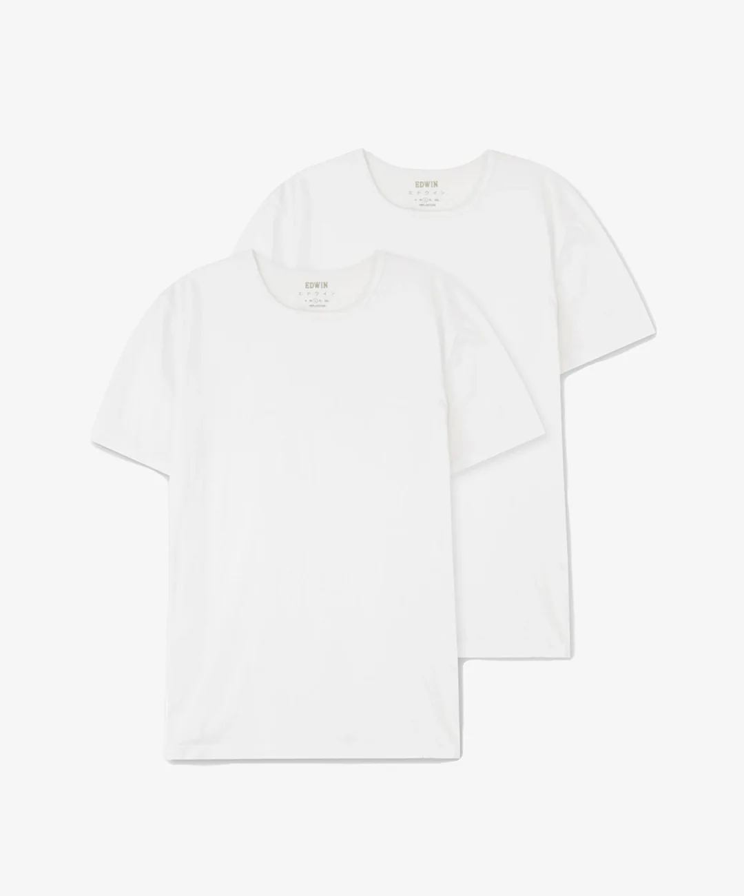 EDWIN | DOUBLE PACK SS TEE PACK OF 2 { WHITE - Image 7