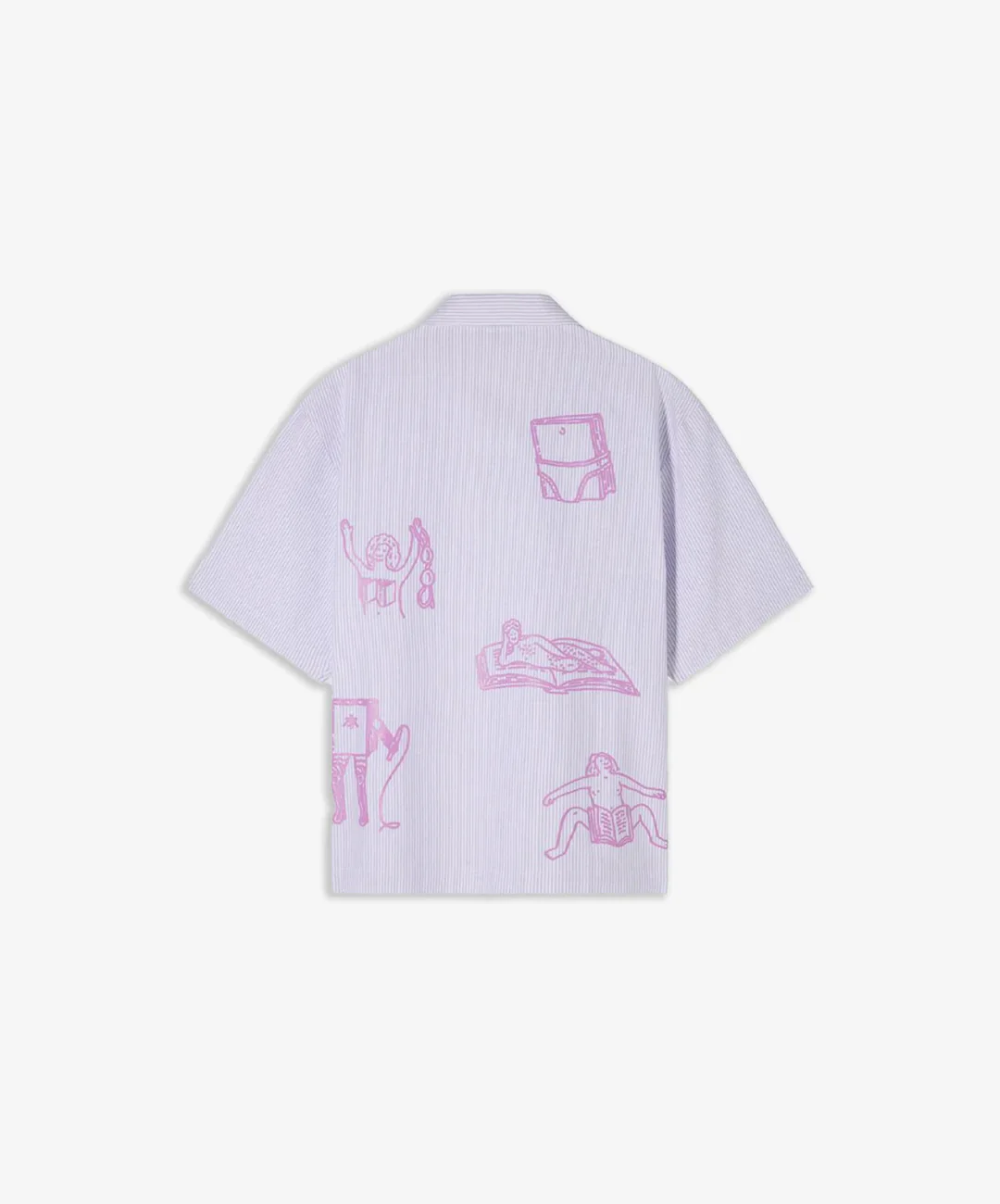 EDWIN | EDWIN READER'S CLUB SHIRT SS { LILA WHITE - Image 4