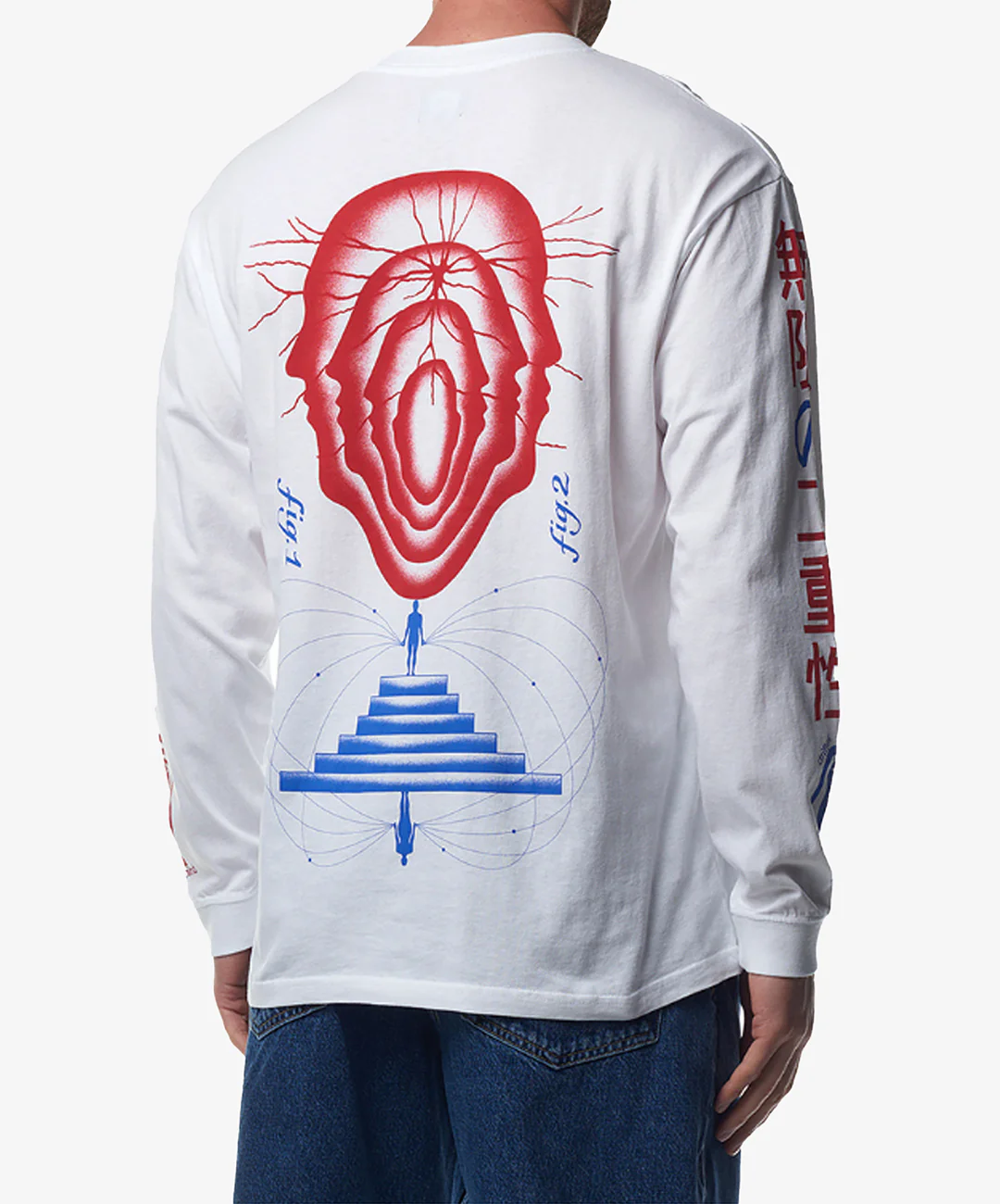 EDWIN | MIND DRIFTER T-SHIRT LS { WHITE - Image 2